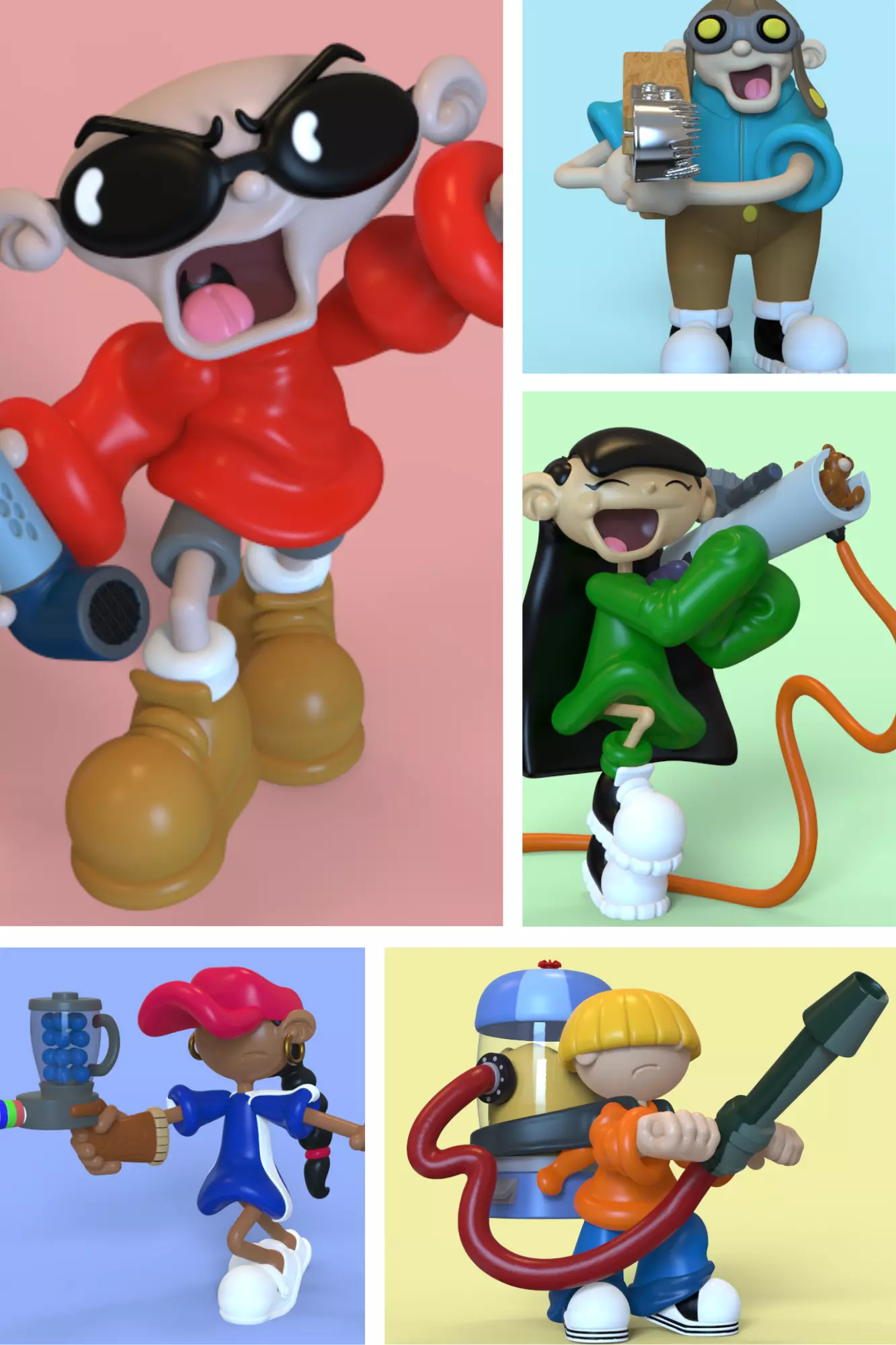 PACK 1-2-3-4 AND 5- KND-KIDS NEXT DOOR - PARTS AND COMPLETE 3D print model