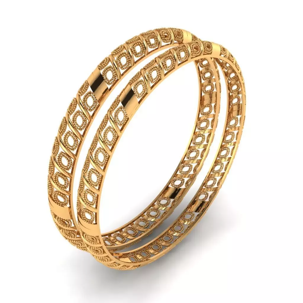 Traditional indian Bangle for Women 3D print model_1