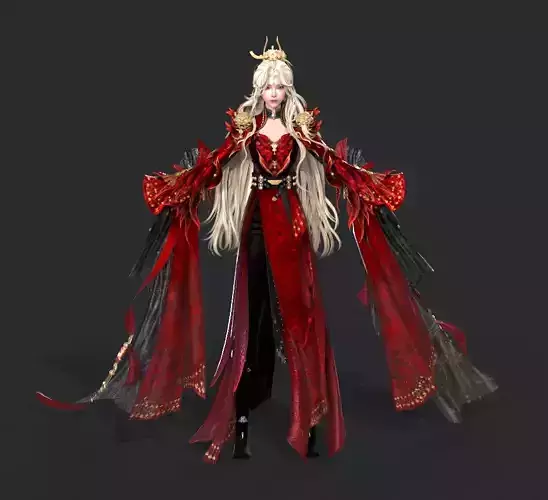 Beautiful girl in red