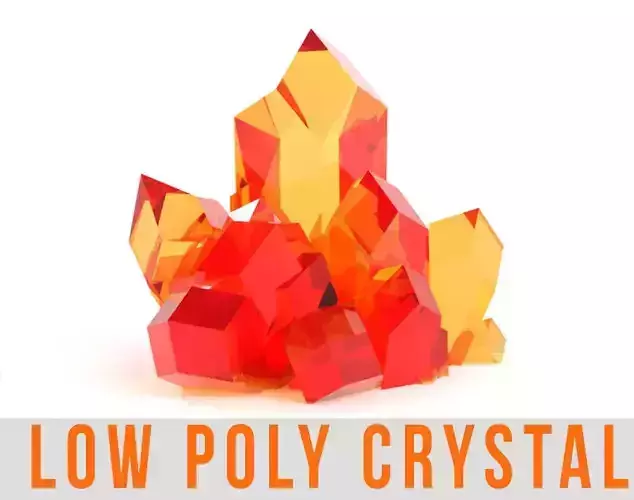 Crystal Emerald Diamond Gemstone Low Poly  Low-poly 3D model