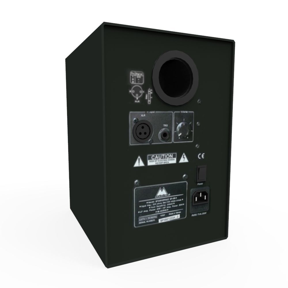 Studiophile Speaker Low-poly 3D model_2