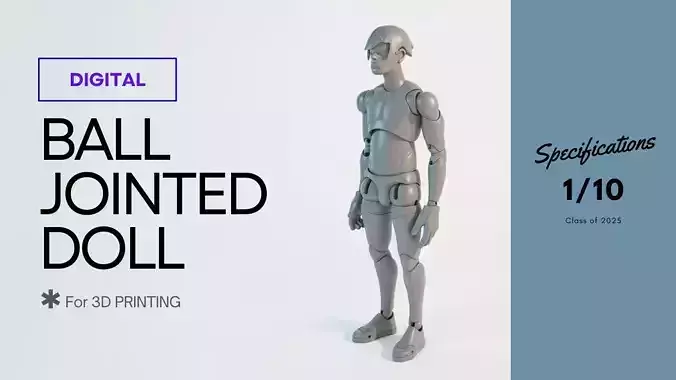 Mr Puid  Gangster Series Bjd doll for 3d printing