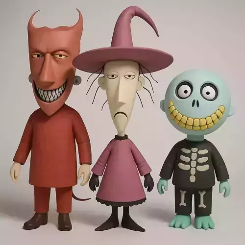 children halloween nightmare barrel lock shock 3D print model