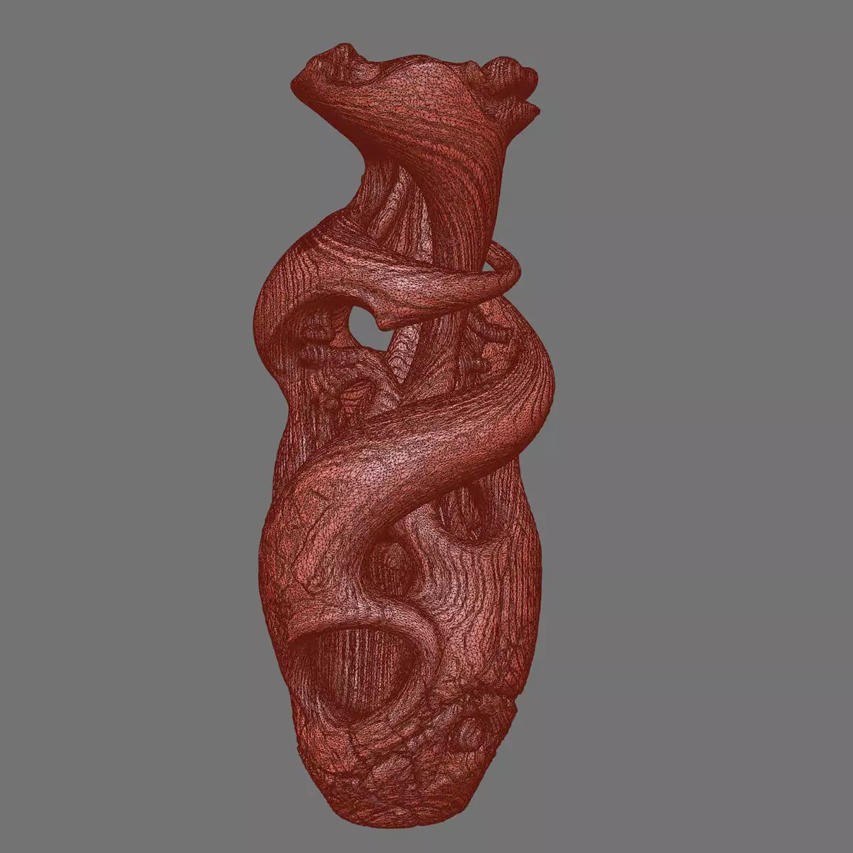 Wooden Vase 3D model_5