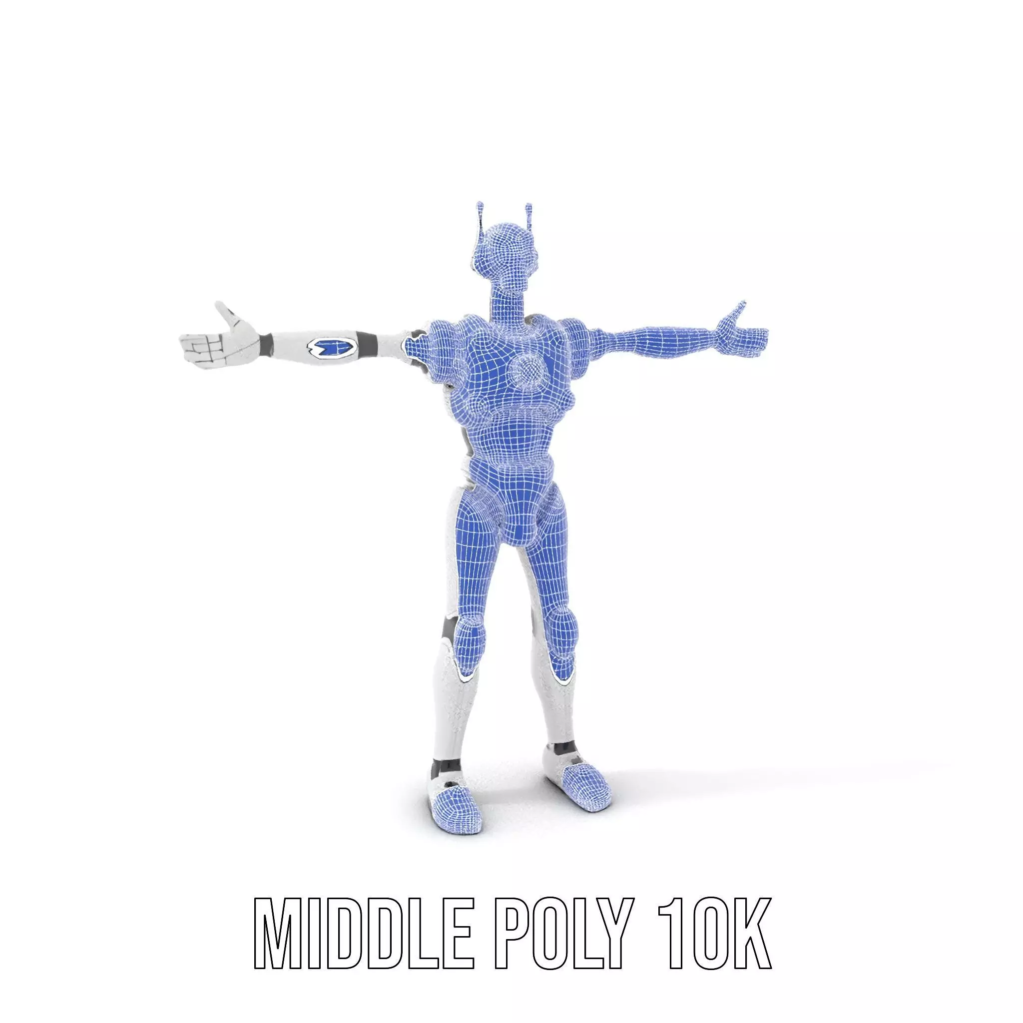 Futuristic Humanoid Robot Model Pack Low-poly 3D model_15