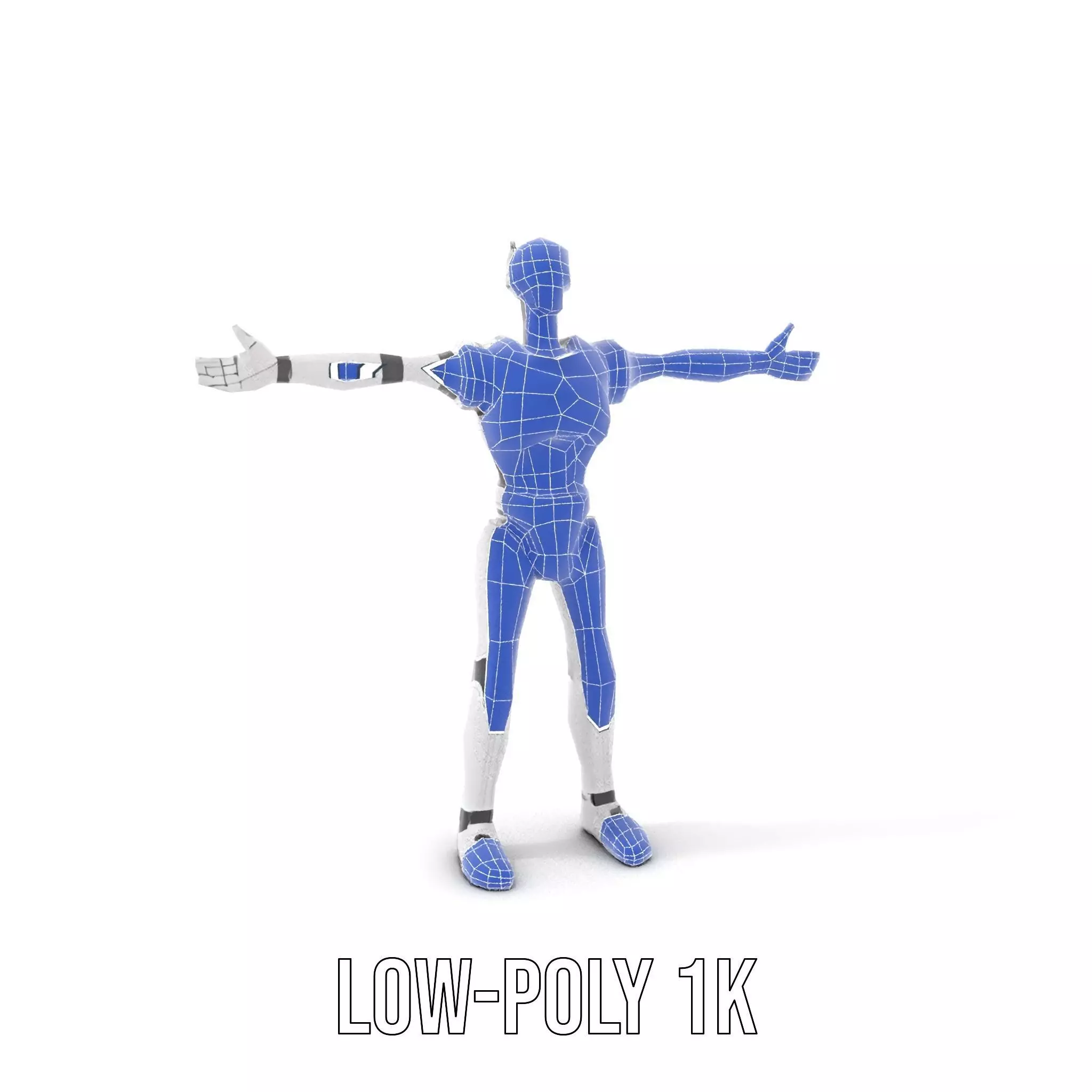 Futuristic Humanoid Robot Model Pack Low-poly 3D model_24