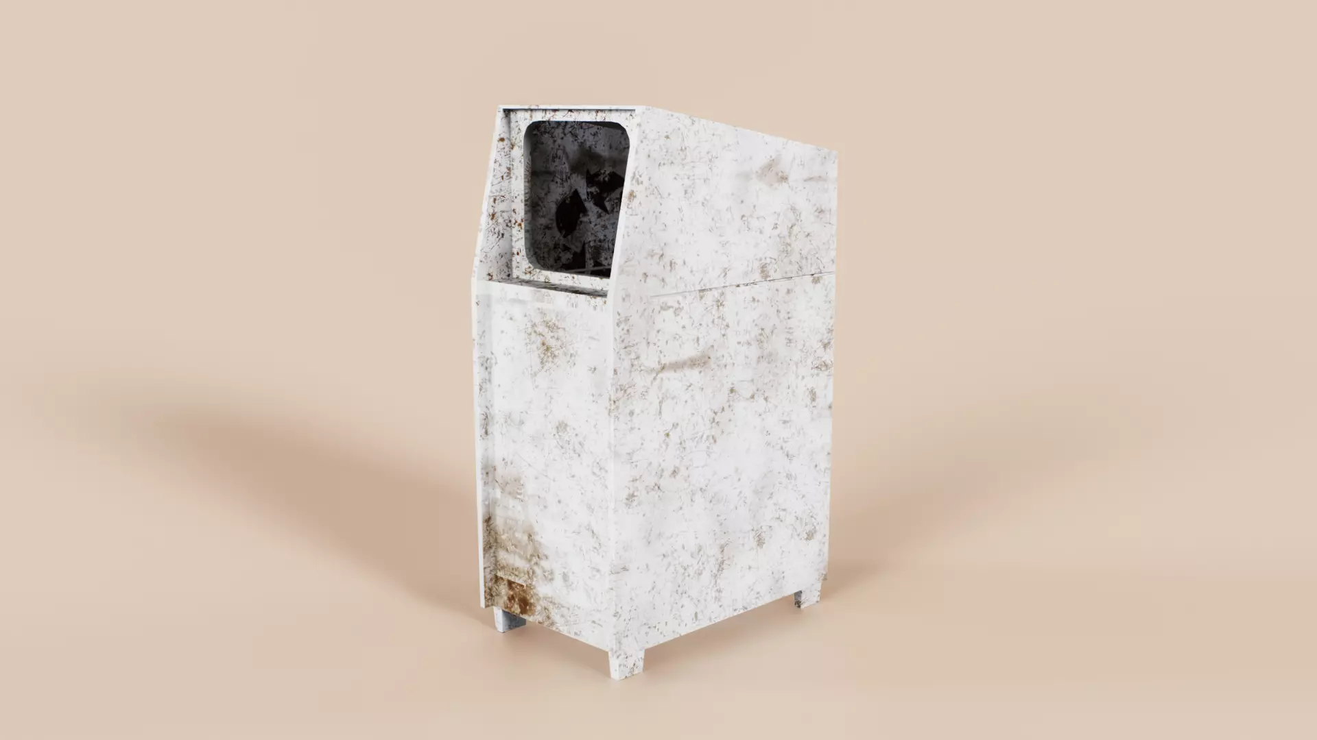 Trashcan Type A Low-poly 3D model_8