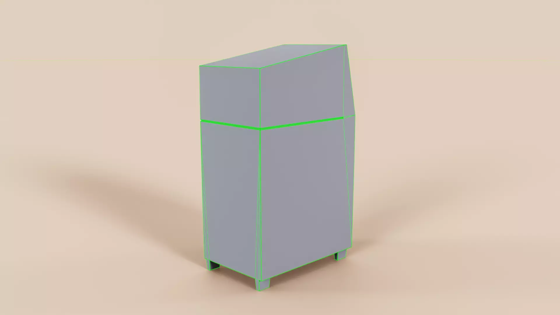 Trashcan Type A Low-poly 3D model_12