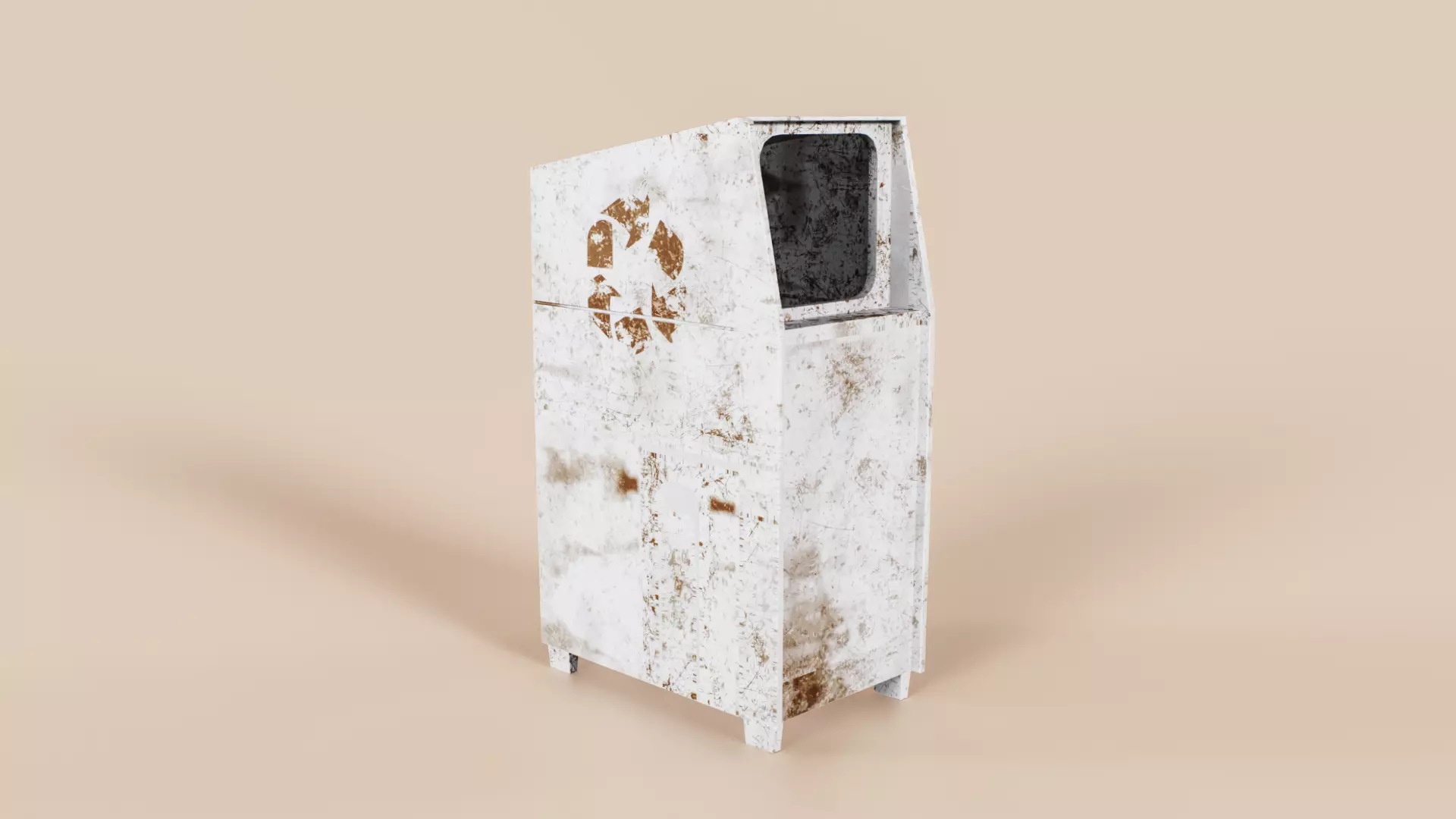 Trashcan Type A Low-poly 3D model_2