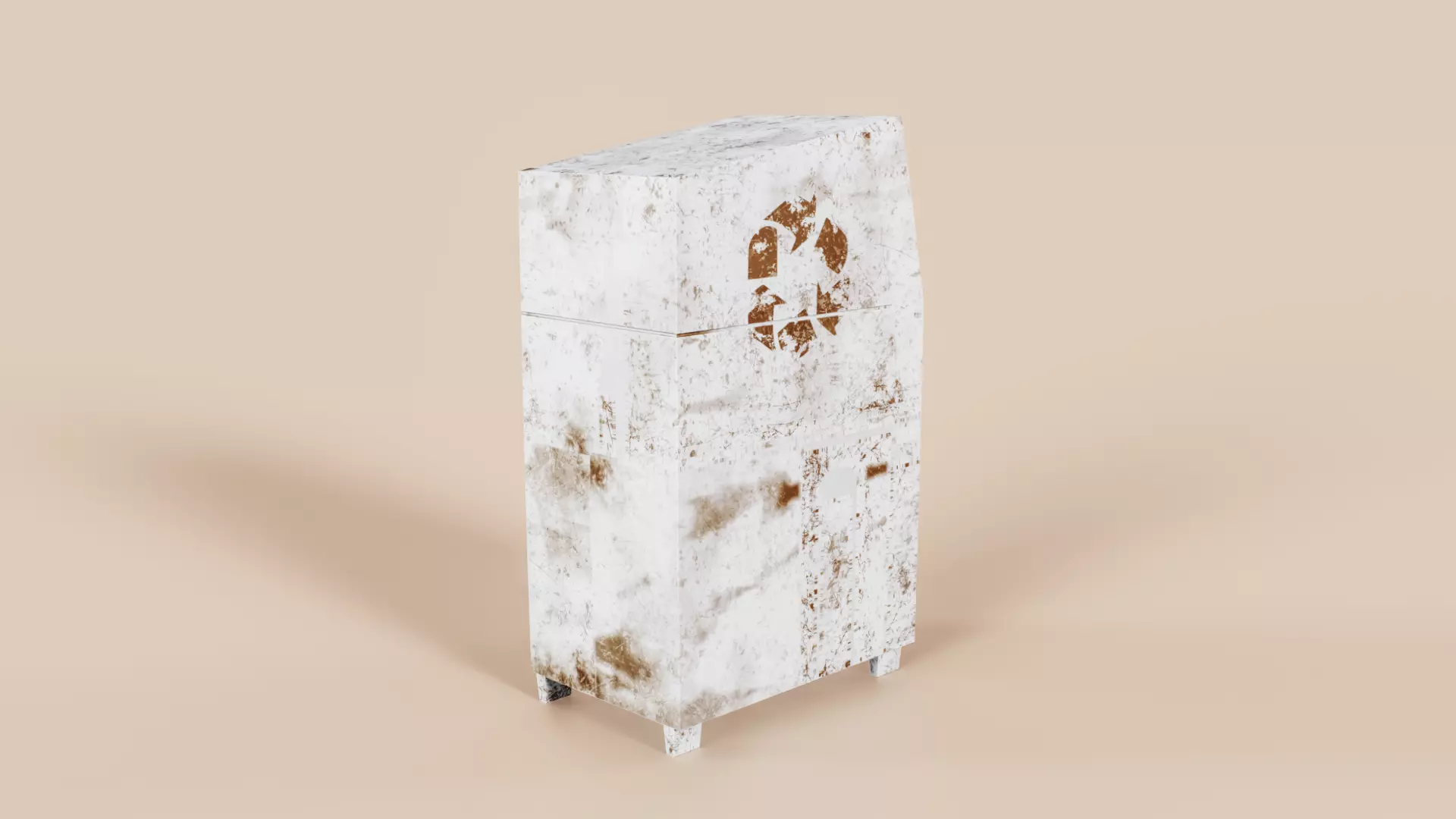 Trashcan Type A Low-poly 3D model_4