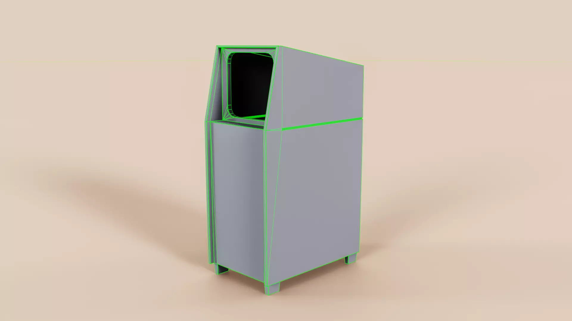 Trashcan Type A Low-poly 3D model_16