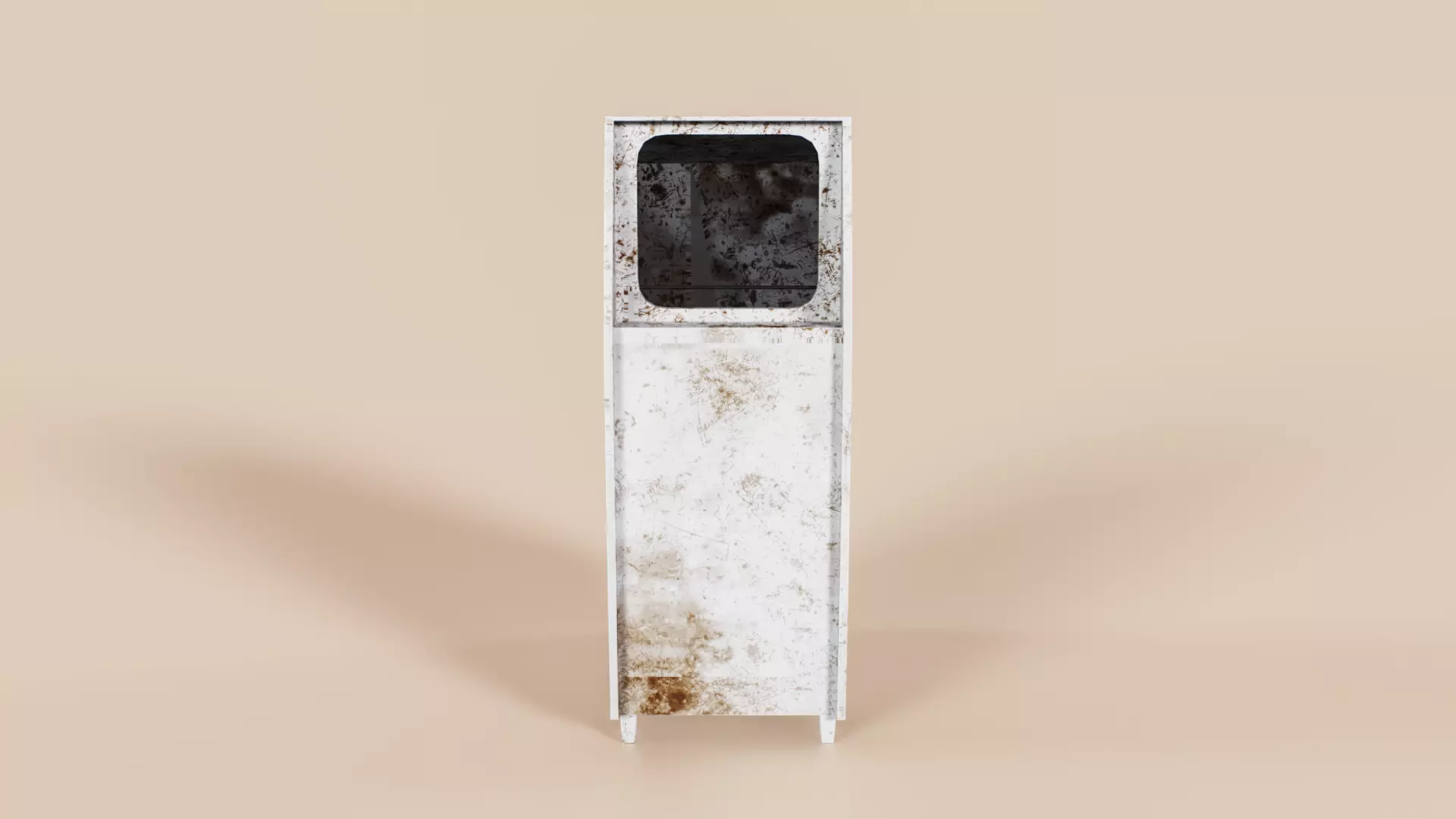 Trashcan Type A Low-poly 3D model_1