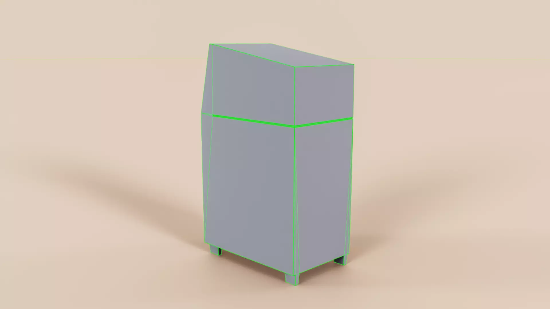Trashcan Type A Low-poly 3D model_14