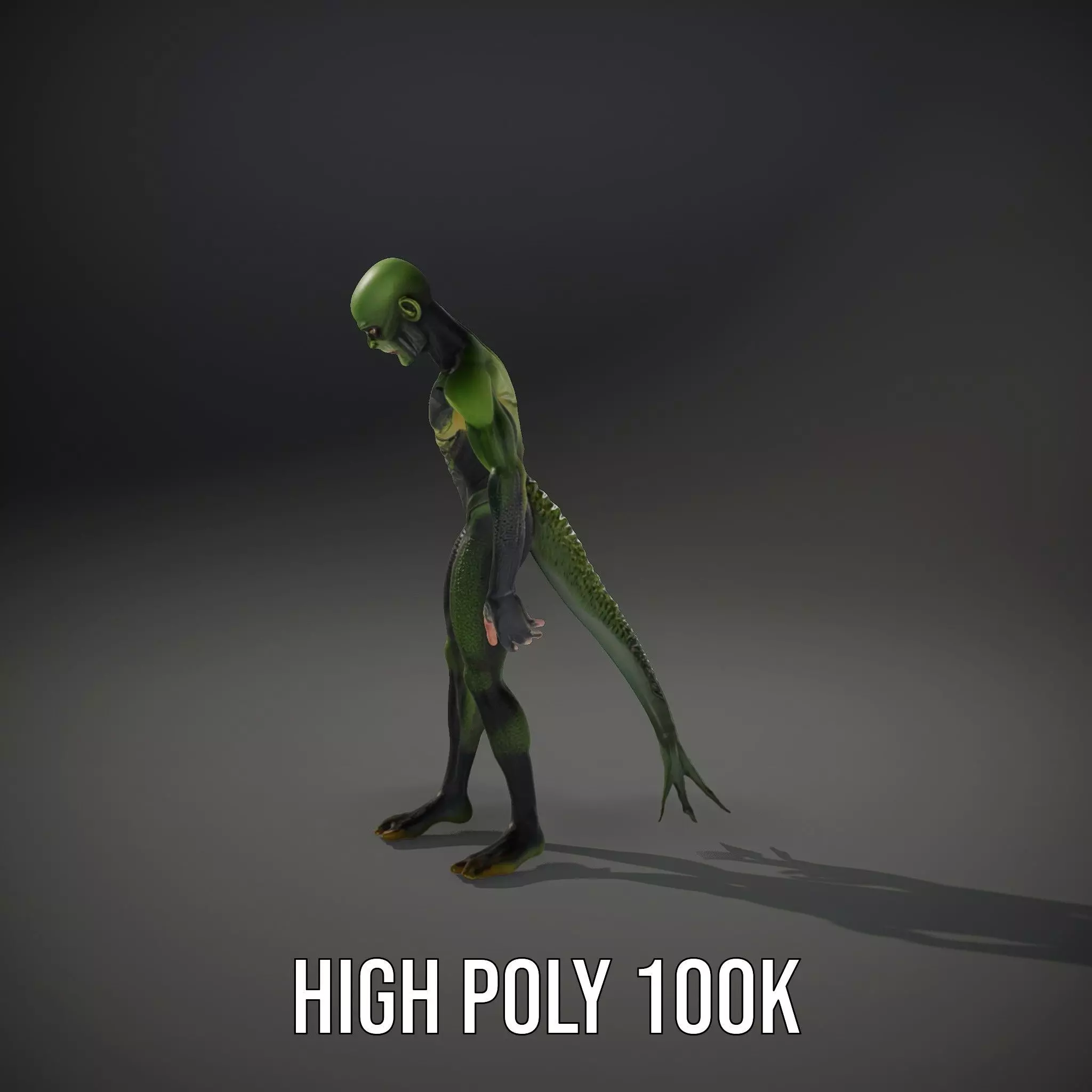 Reptilian Alien Character Model Pack Low-poly 3D model_25