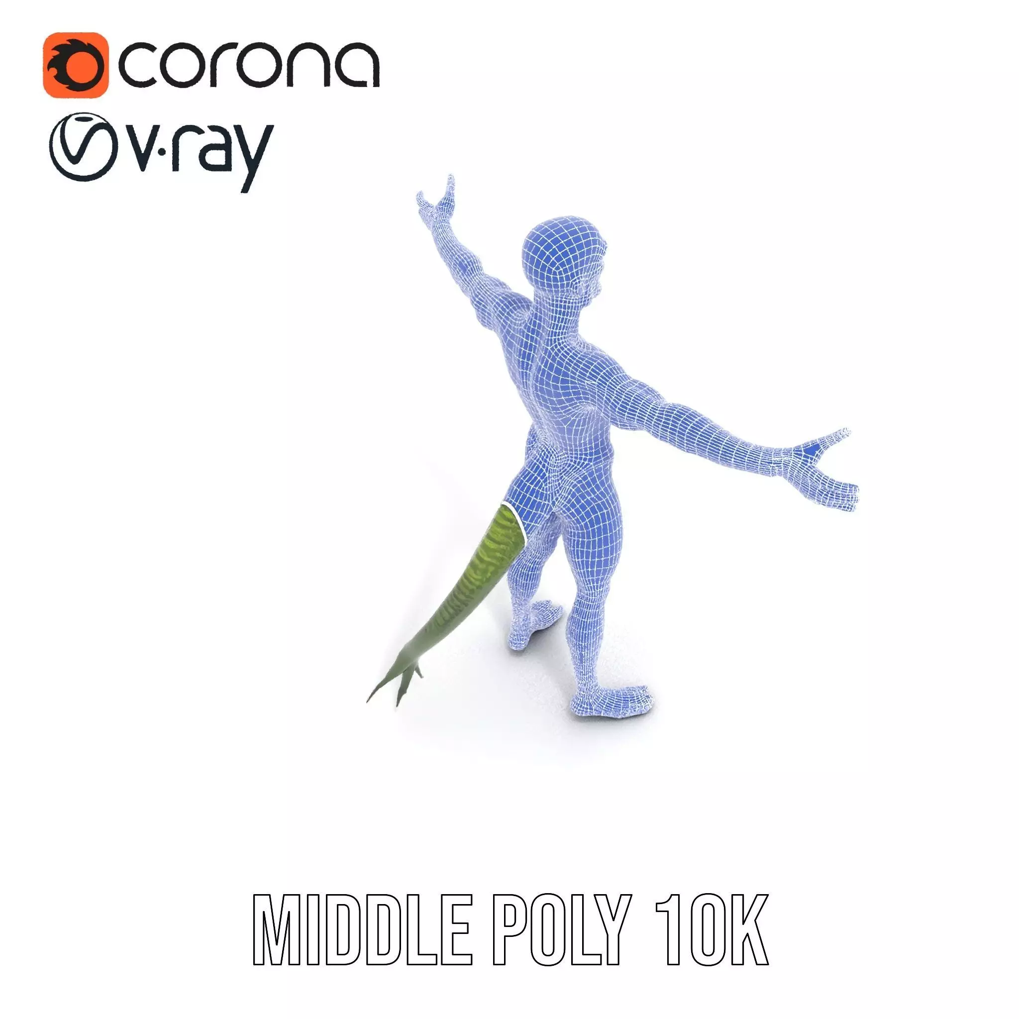 Reptilian Alien Character Model Pack Low-poly 3D model_9