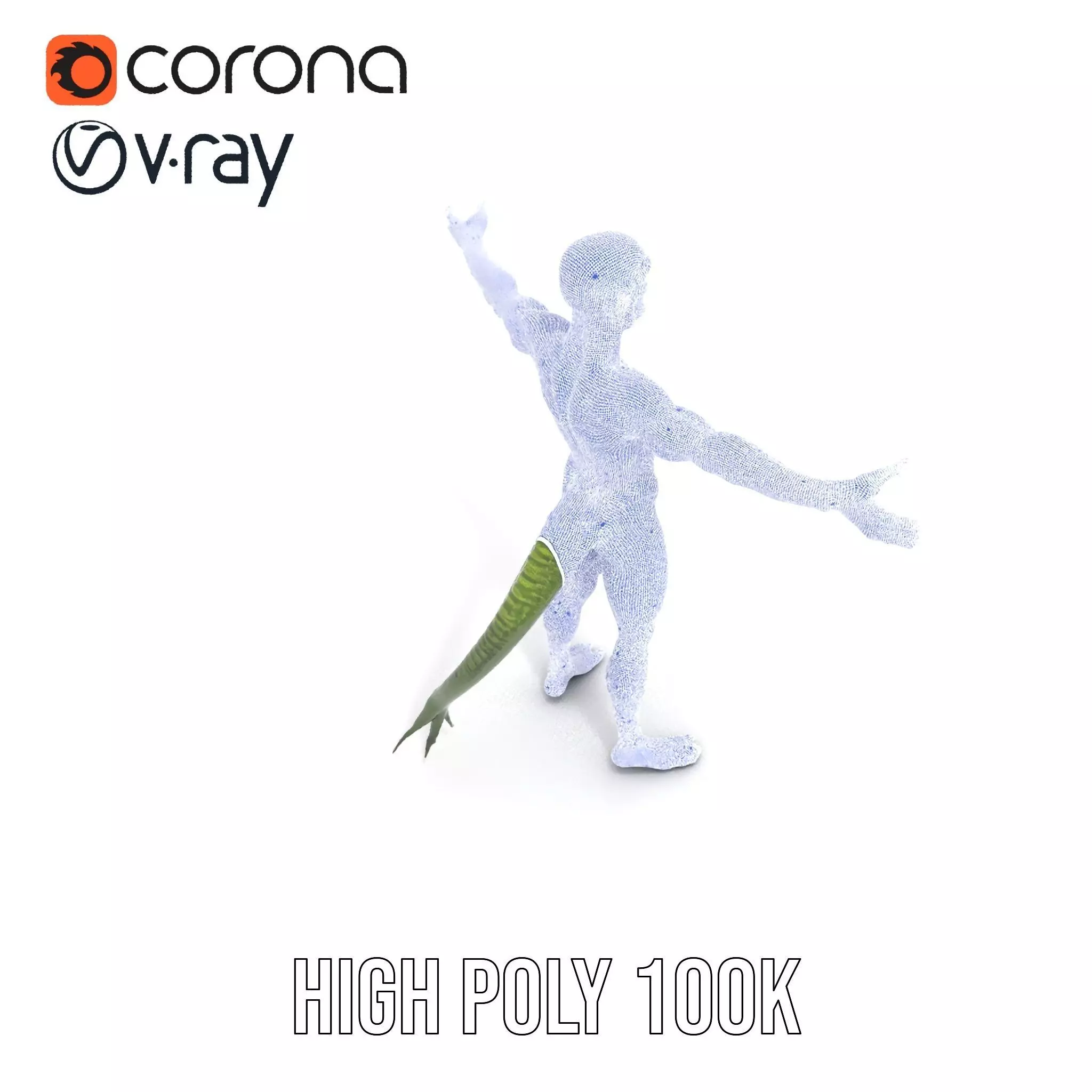 Reptilian Alien Character Model Pack Low-poly 3D model_33