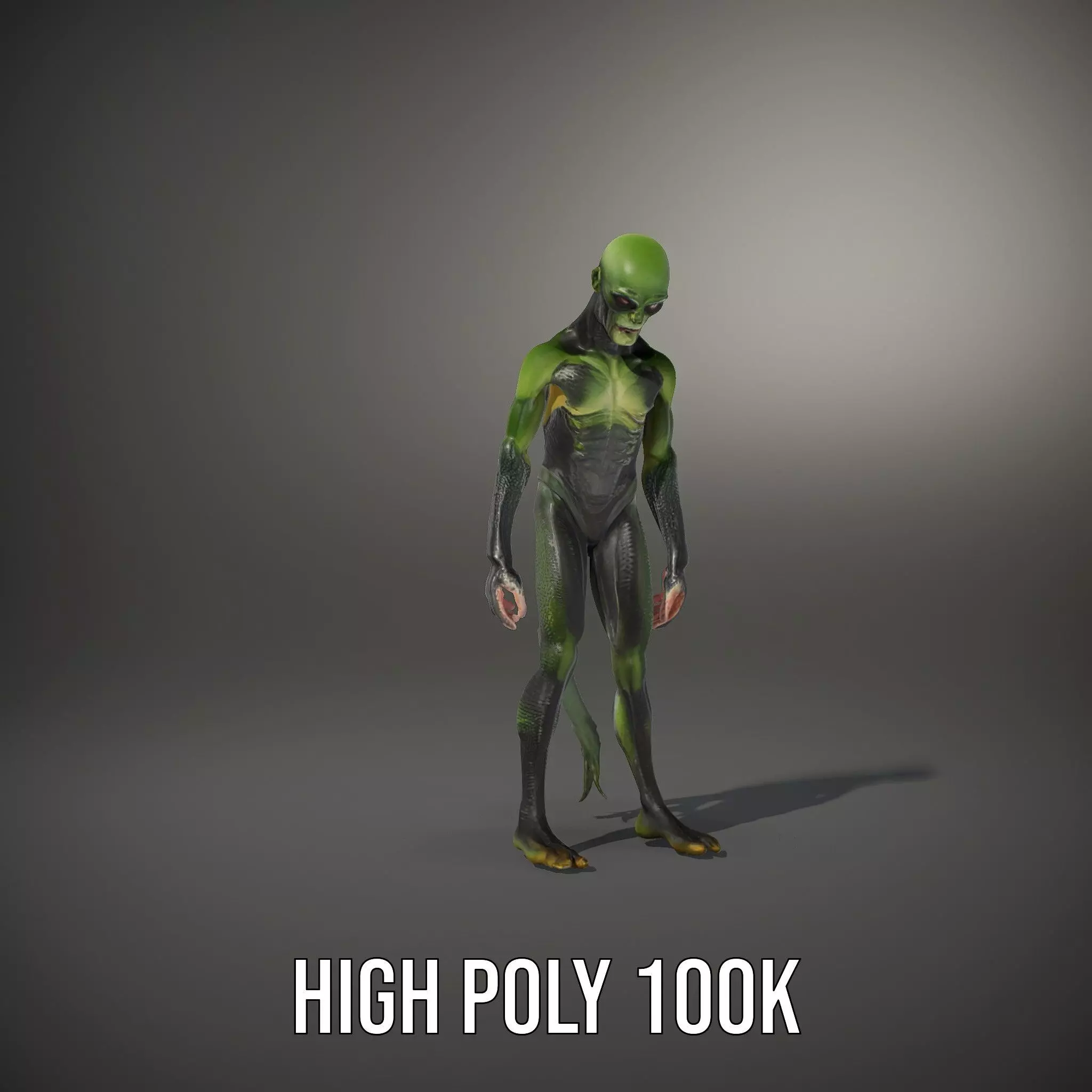 Reptilian Alien Character Model Pack Low-poly 3D model_20