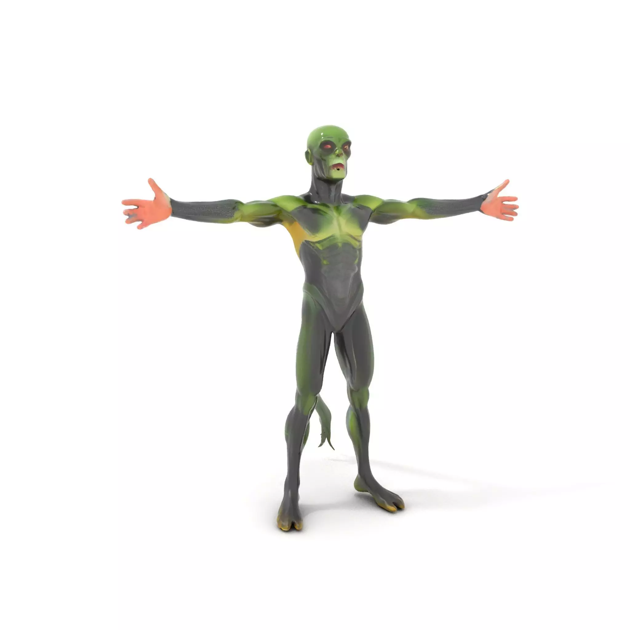 Reptilian Alien Character Model Pack Low-poly 3D model_0