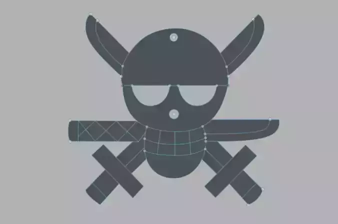 Zoro Jolly Roger Keychain