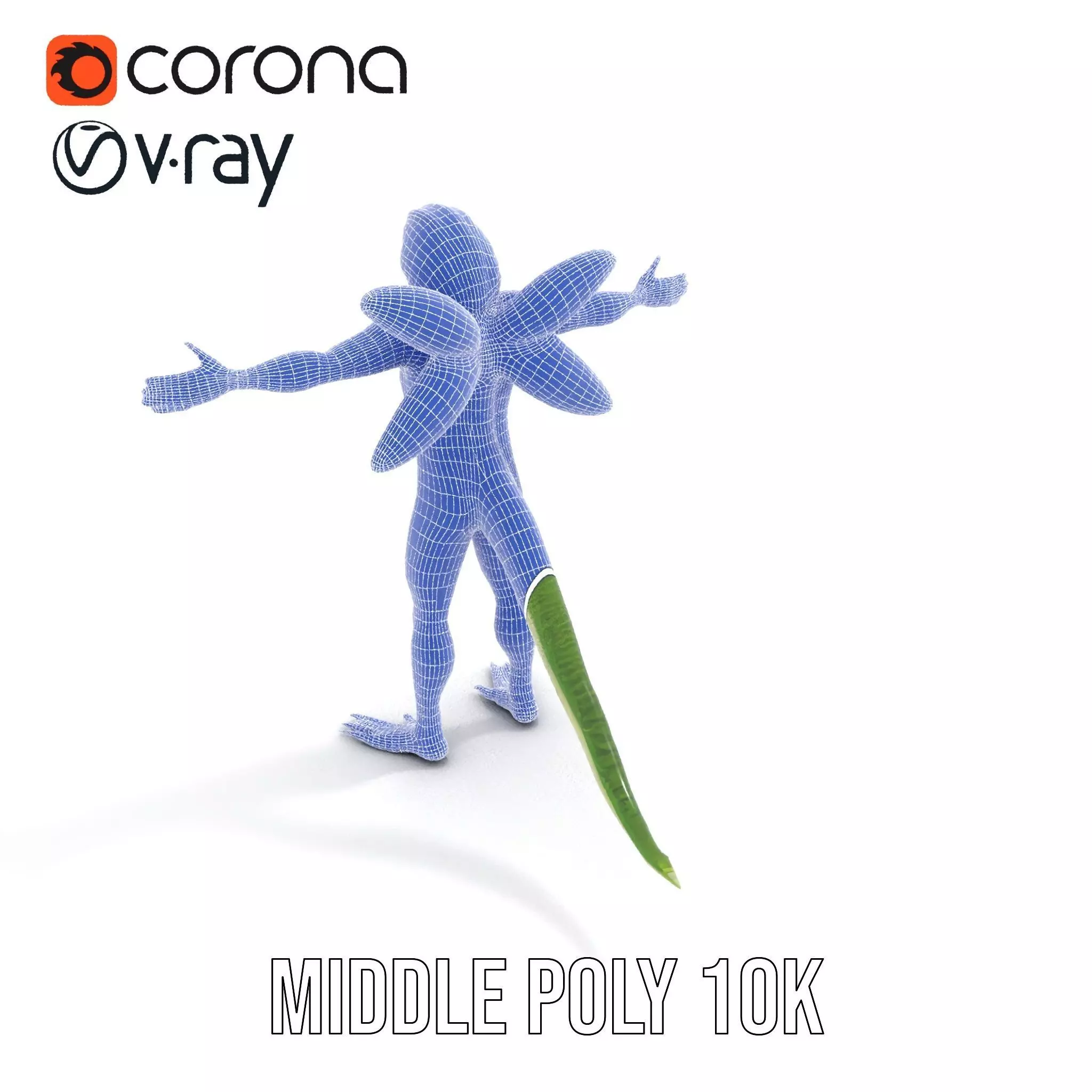 Reptilian Creature Model Pack with Green Scales and Wings Low-poly 3D model_15