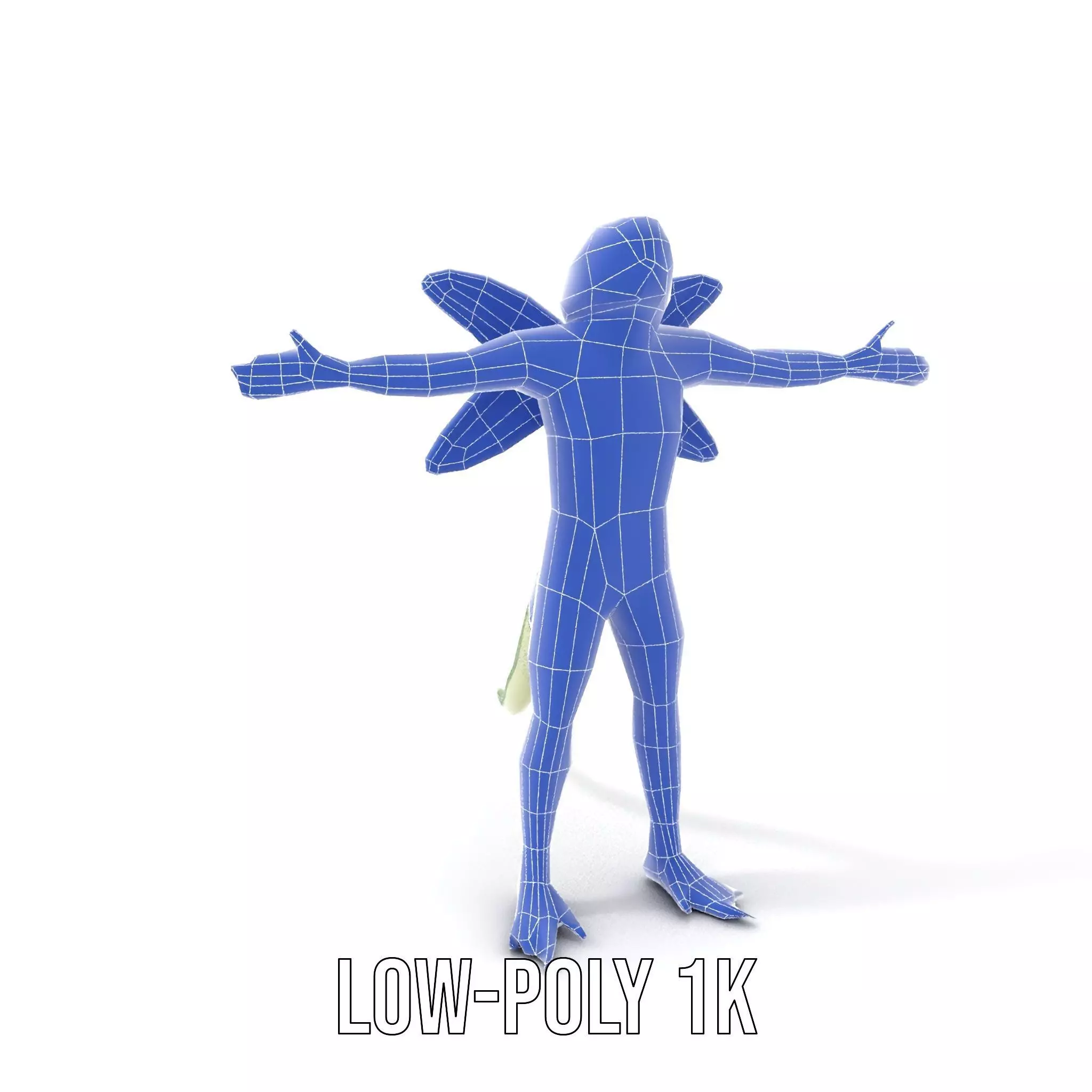 Reptilian Creature Model Pack with Green Scales and Wings Low-poly 3D model_8