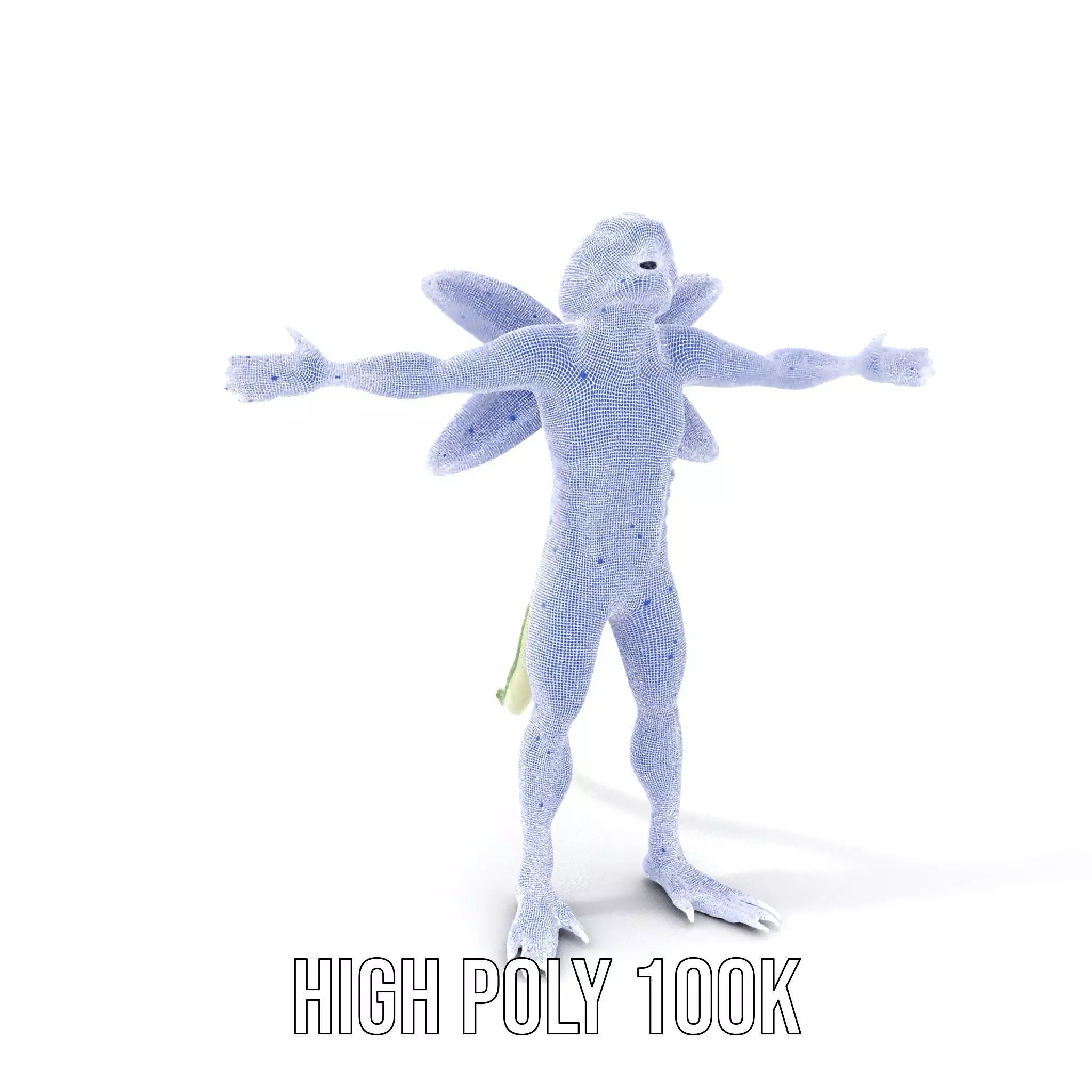 Reptilian Creature Model Pack with Green Scales and Wings Low-poly 3D model_4