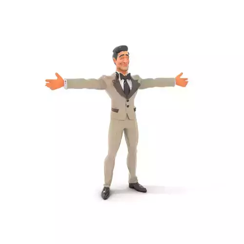 Elegant Character in Suit Model Pack