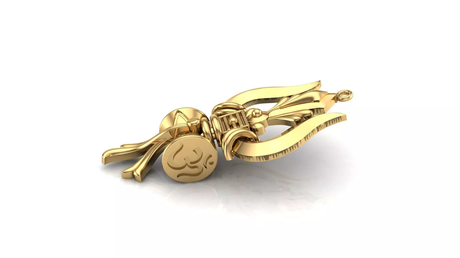 TRISHUL PENDENT  3D print model_4