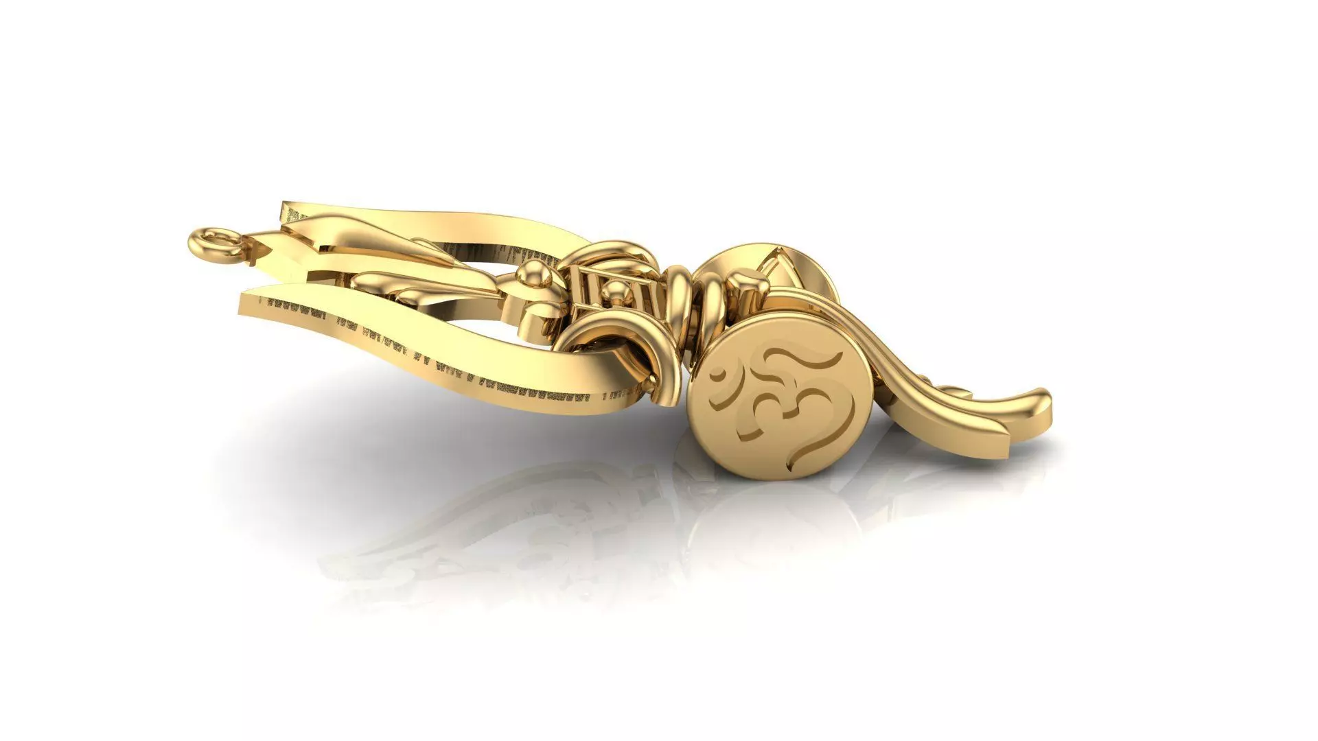 TRISHUL PENDENT  3D print model_3