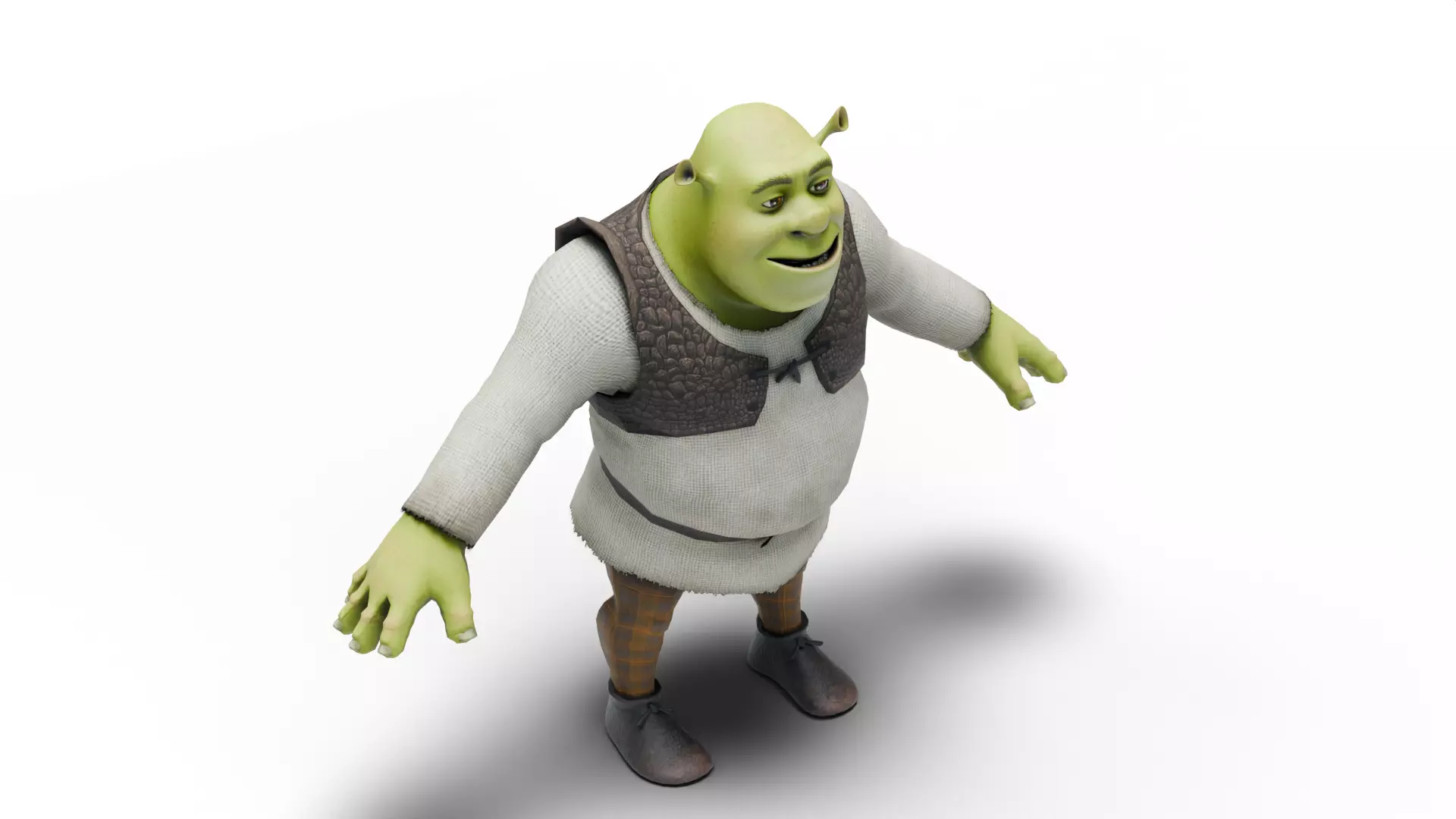 Shrek Low-poly 3D model_3