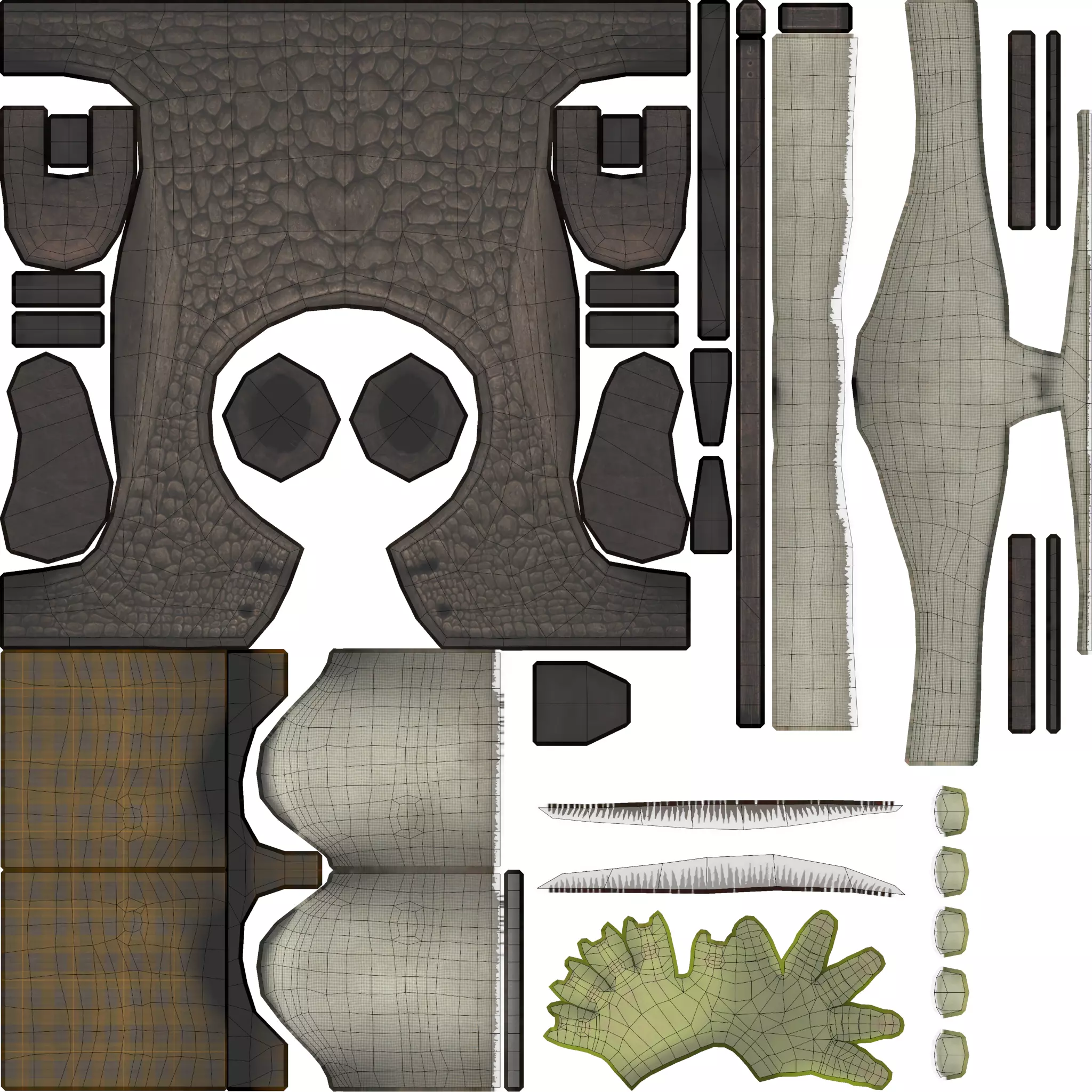 Shrek Low-poly 3D model_9