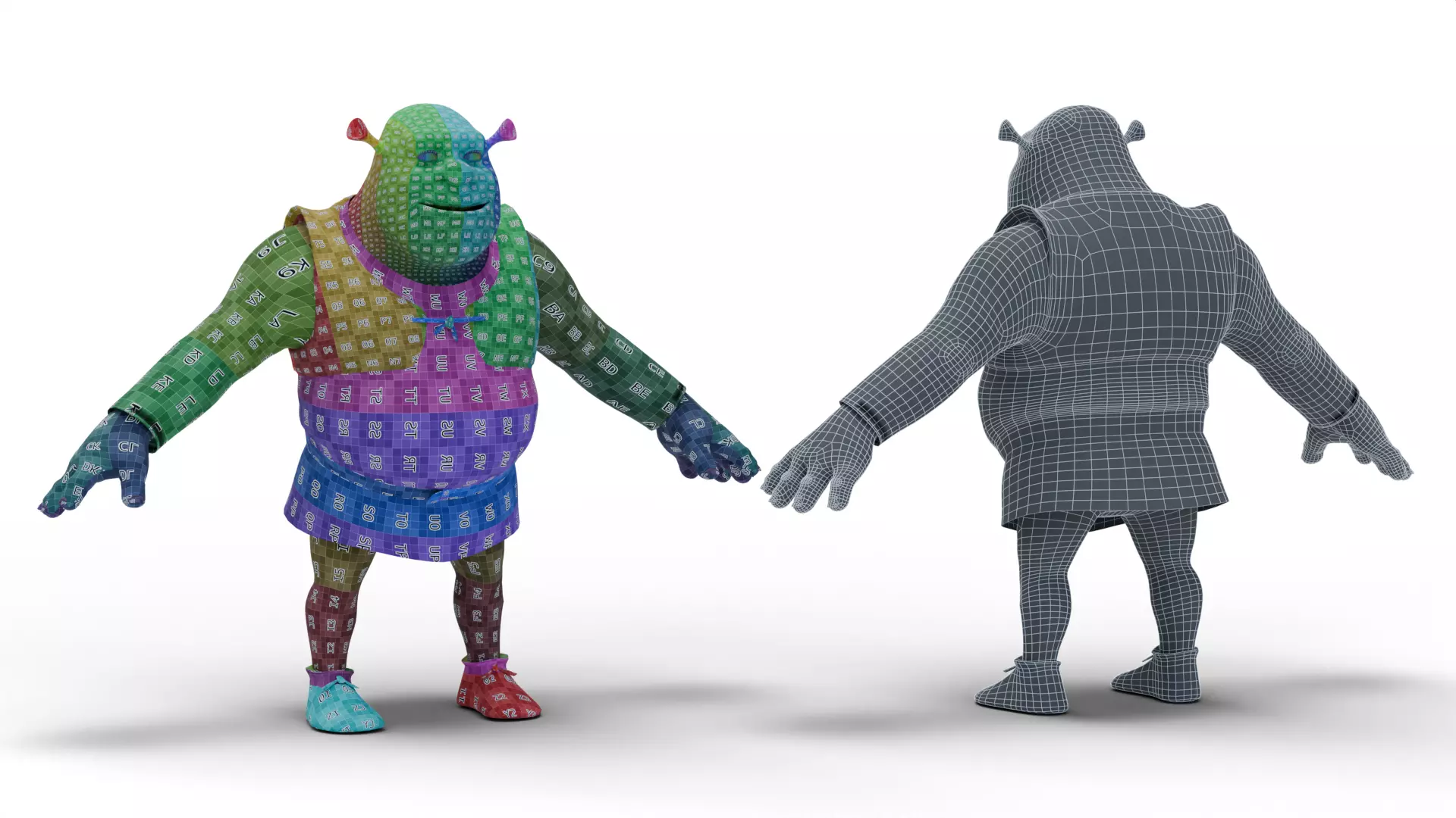 Shrek Low-poly 3D model_6