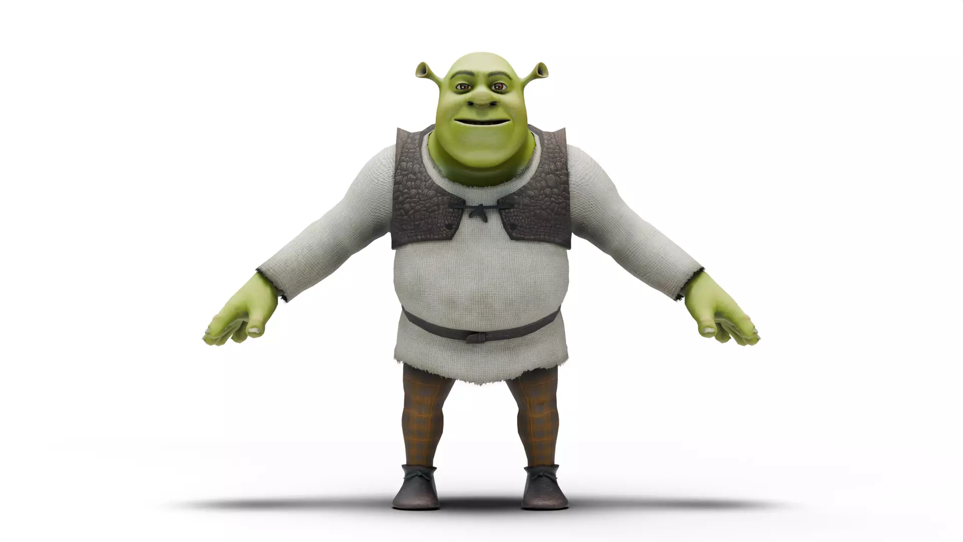 Shrek Low-poly 3D model_1