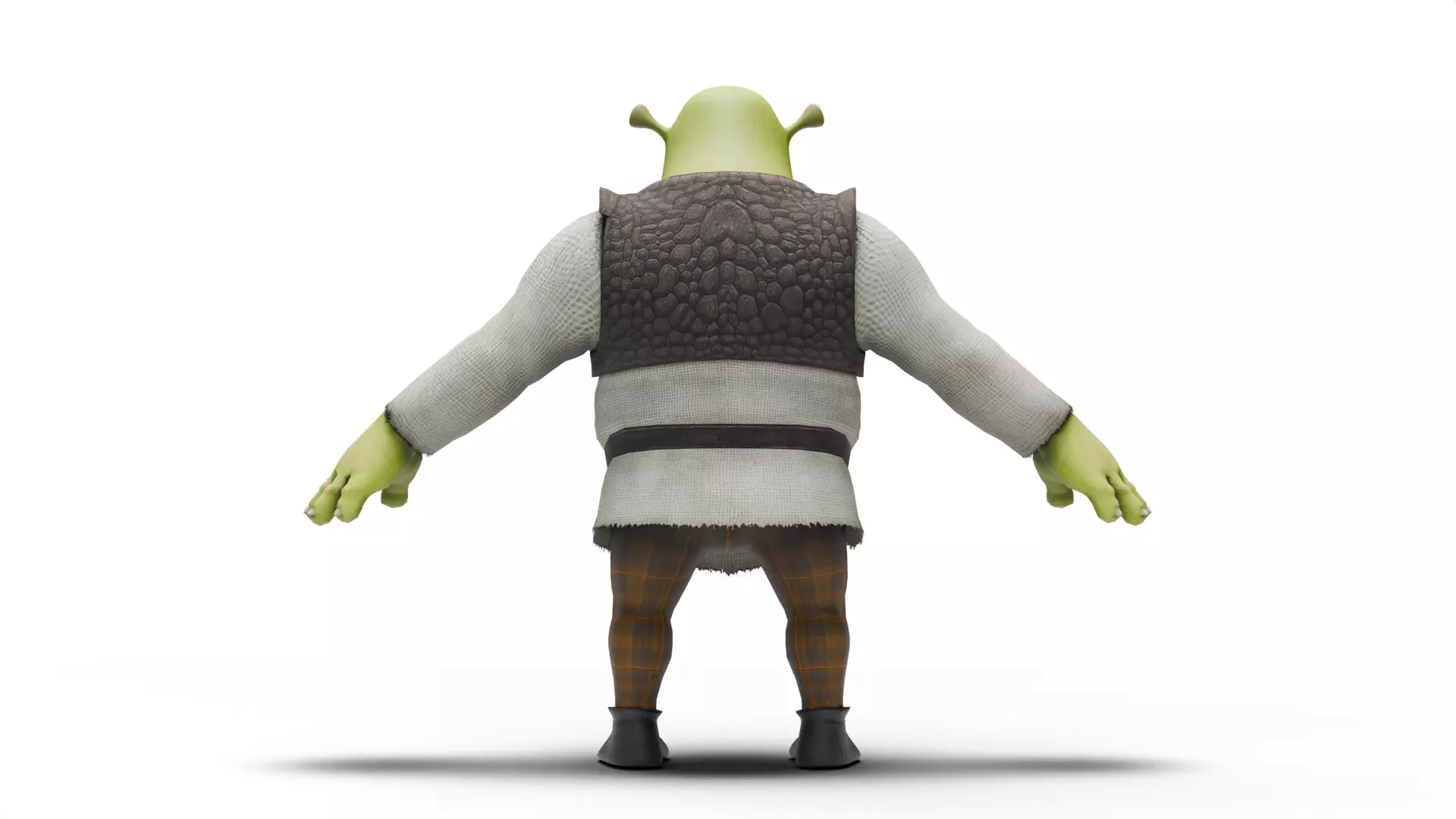 Shrek Low-poly 3D model_2