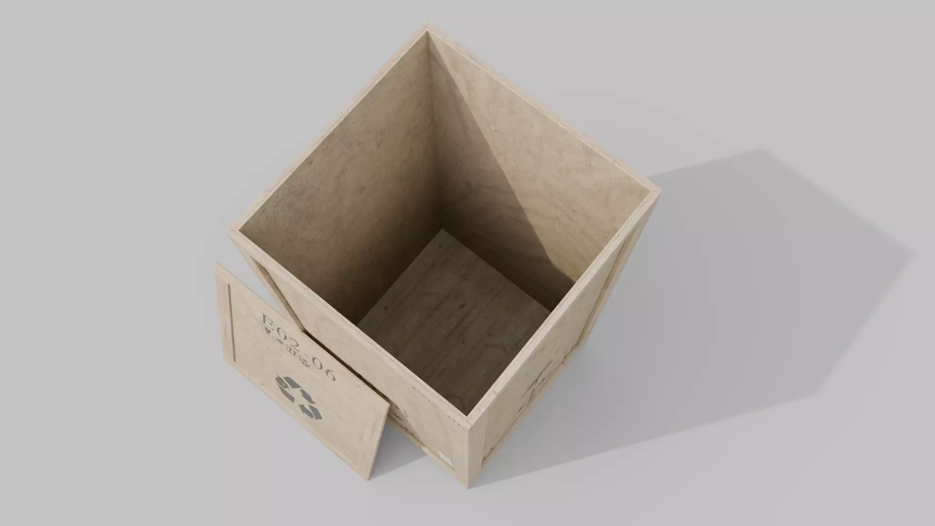 Customizable Wooden Crate Duo - Contrast Shapes 3D Model Collection_13