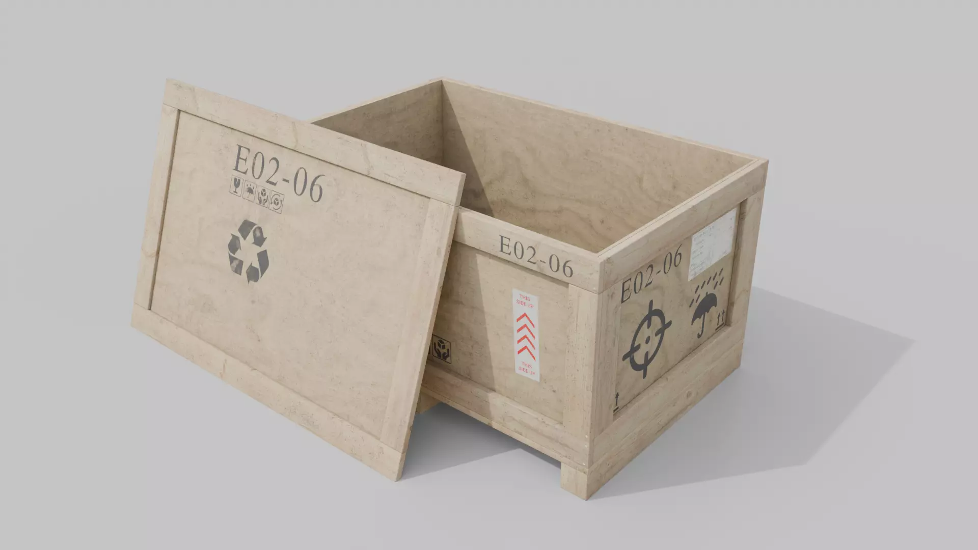 Customizable Wooden Crate Duo - Contrast Shapes 3D Model Collection_24