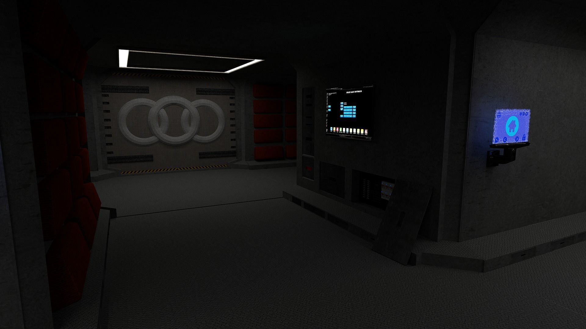 Starbase sci-fi spacecraft Free low-poly 3D model_1