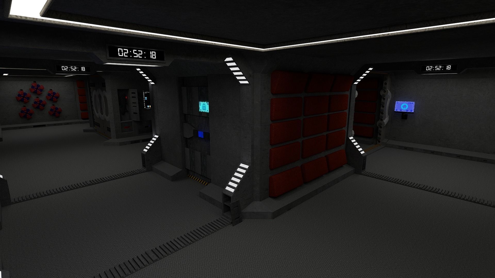 Starbase sci-fi spacecraft Free low-poly 3D model_0