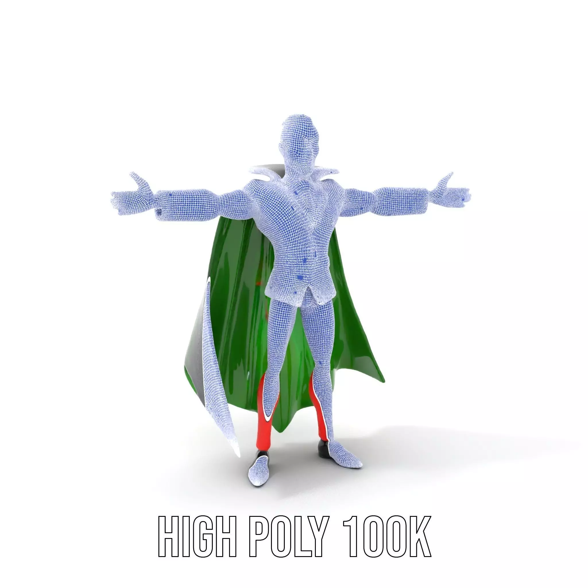 Vampire Character in Red Suit Model Pack Low-poly 3D model_4