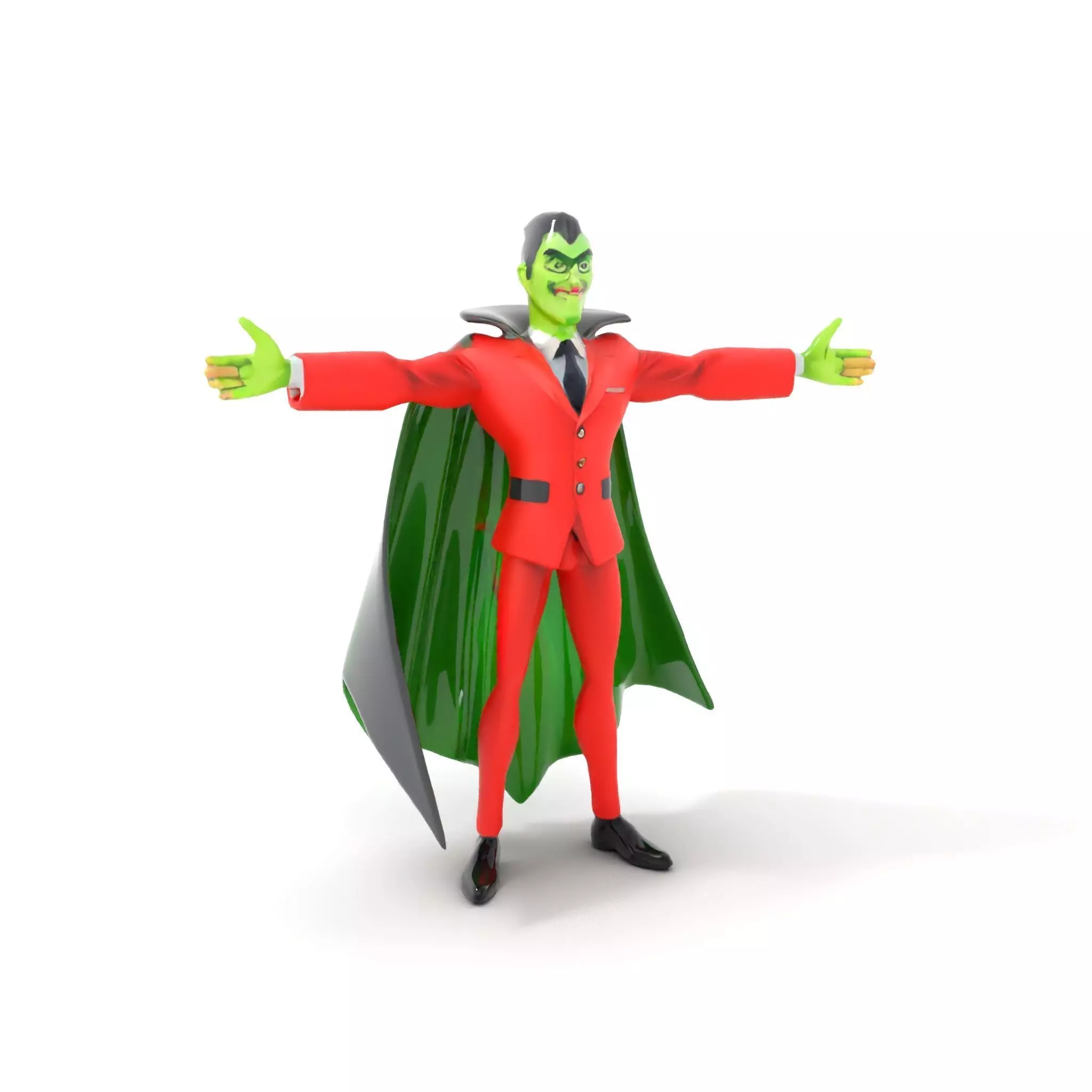 Vampire Character in Red Suit Model Pack Low-poly 3D model_6