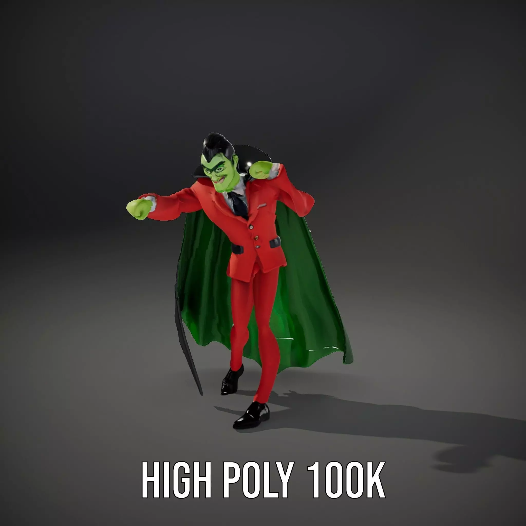 Vampire Character in Red Suit Model Pack Low-poly 3D model_9