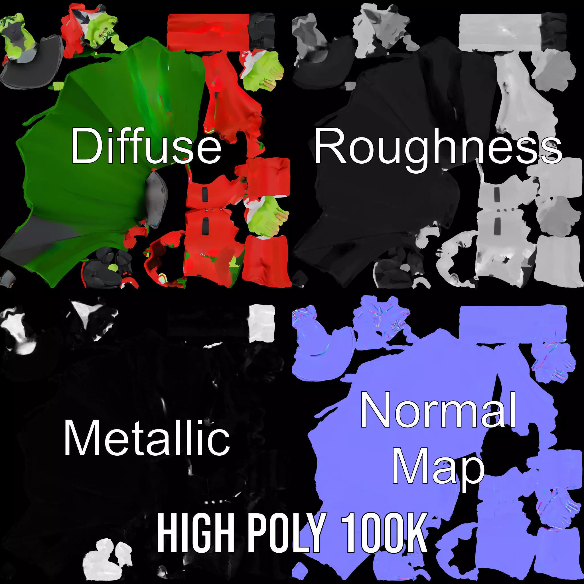 Vampire Character in Red Suit Model Pack Low-poly 3D model_3