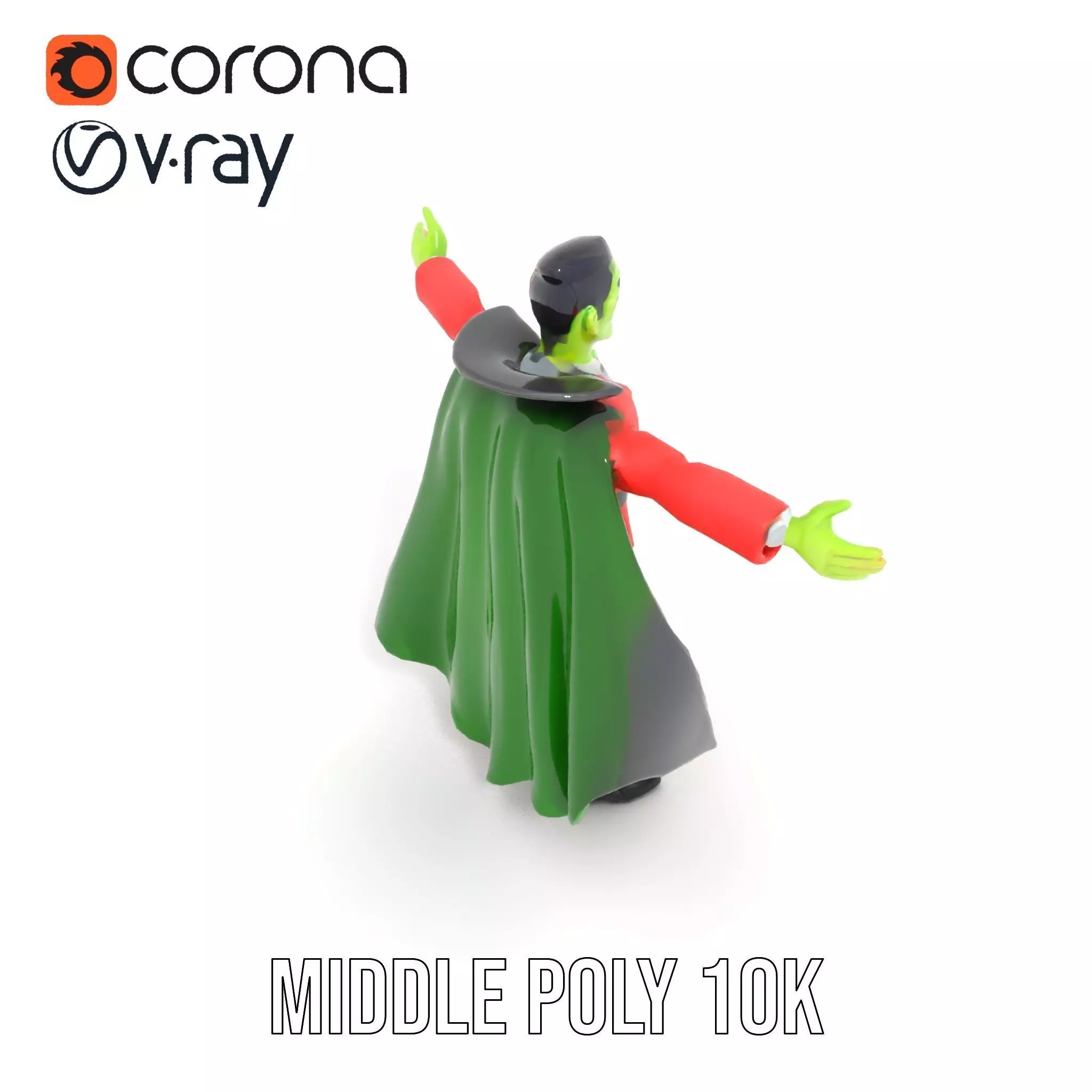 Vampire Character in Red Suit Model Pack Low-poly 3D model_13