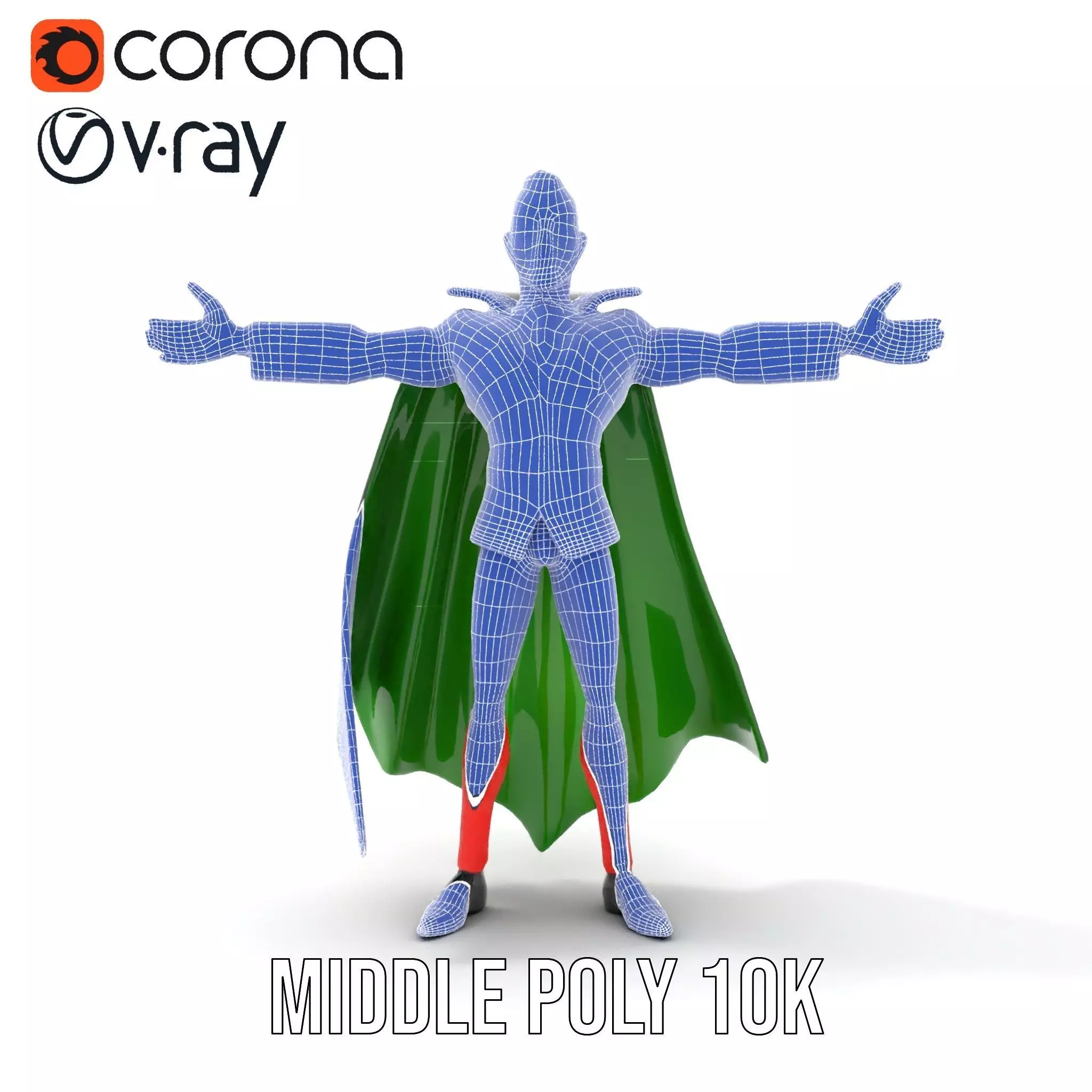 Vampire Character in Red Suit Model Pack Low-poly 3D model_24