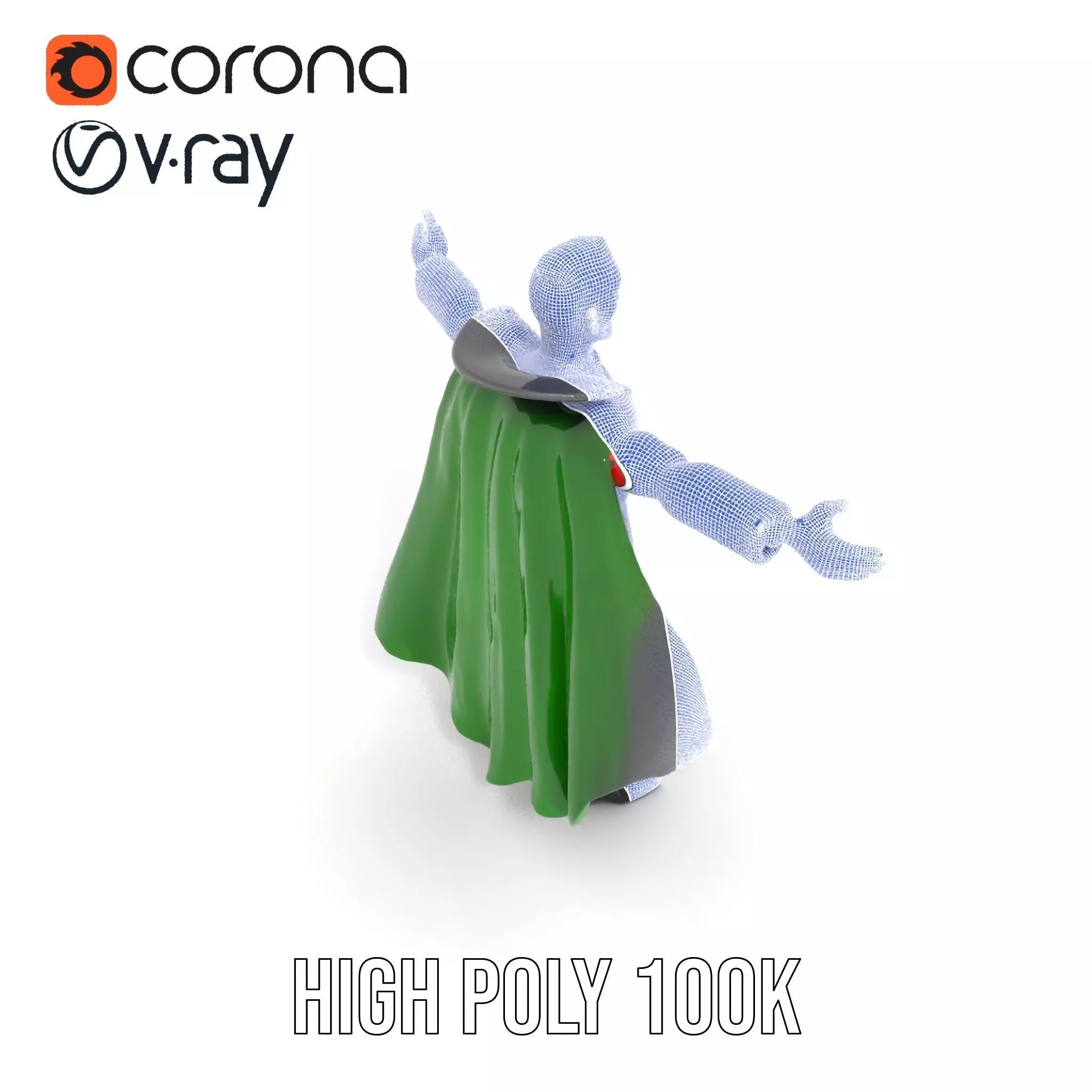 Vampire Character in Red Suit Model Pack Low-poly 3D model_29