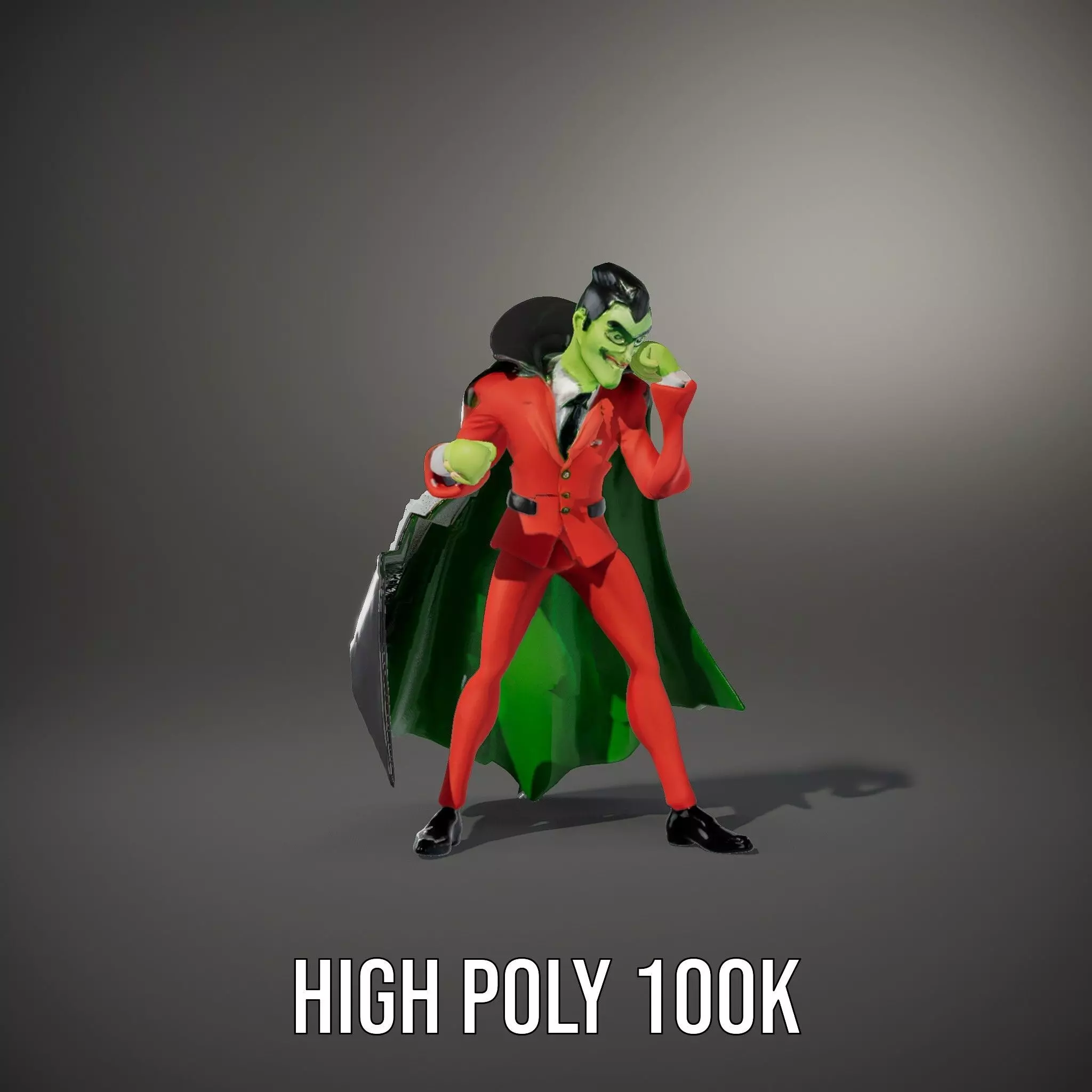 Vampire Character in Red Suit Model Pack Low-poly 3D model_12