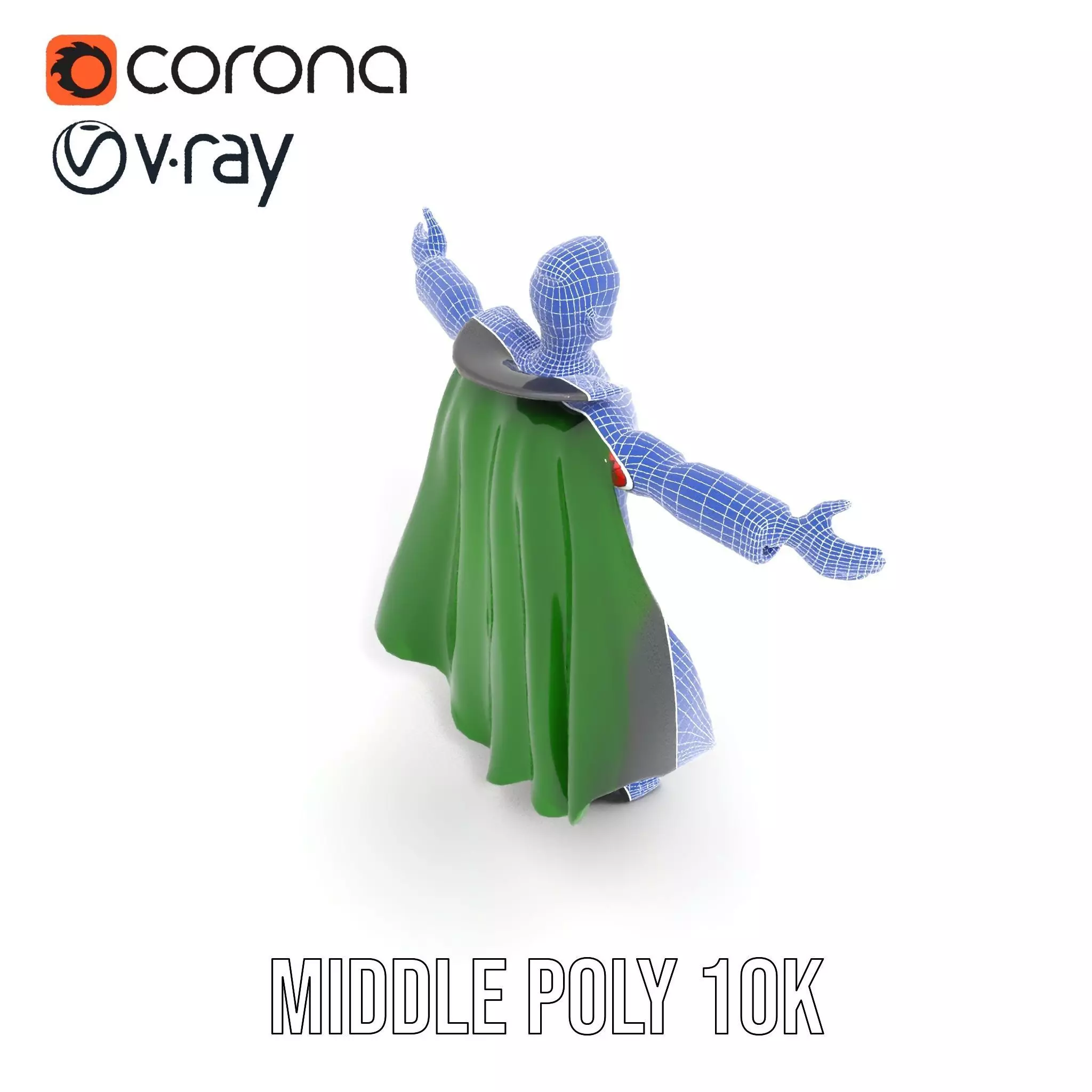 Vampire Character in Red Suit Model Pack Low-poly 3D model_21