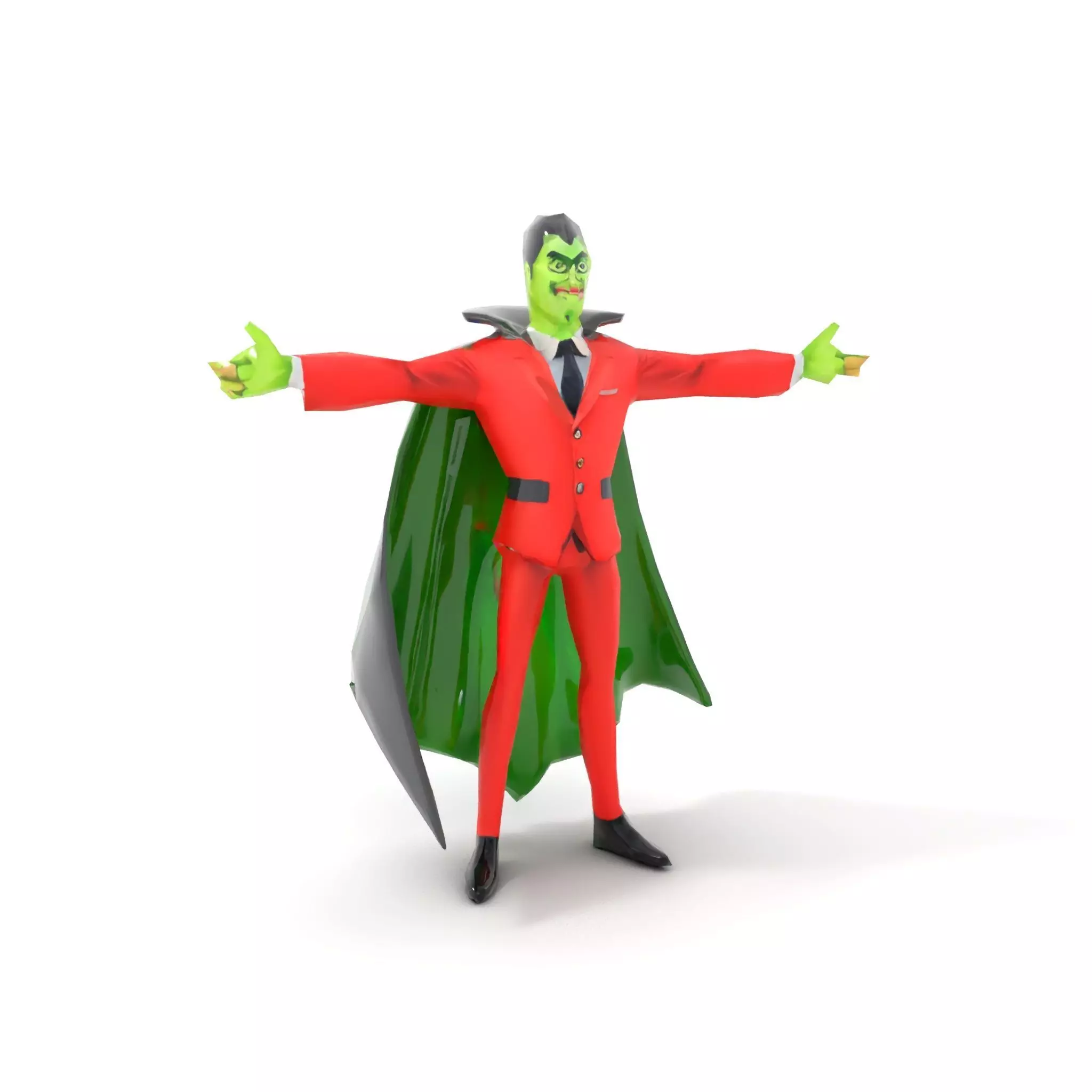 Vampire Character in Red Suit Model Pack Low-poly 3D model_7