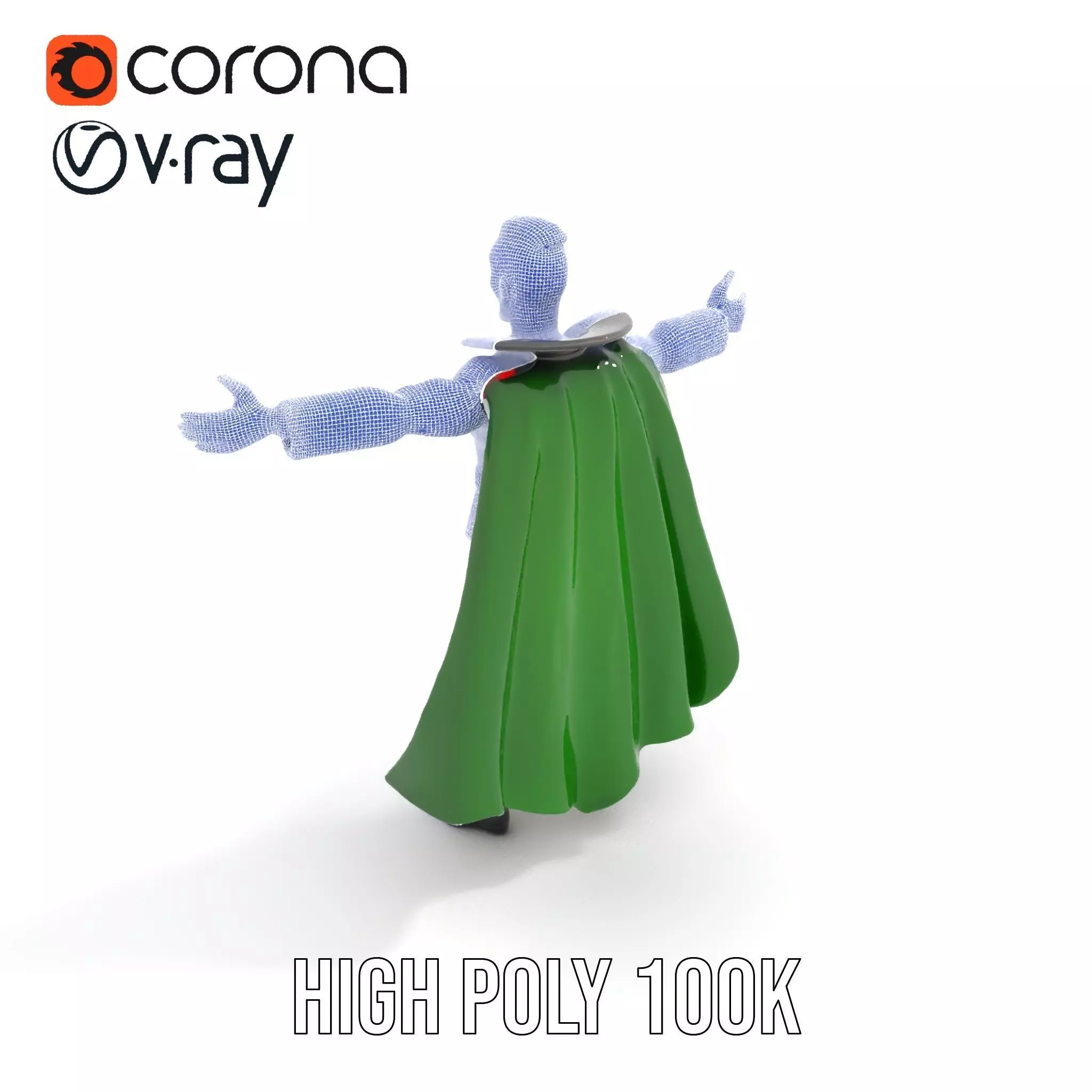 Vampire Character in Red Suit Model Pack Low-poly 3D model_23