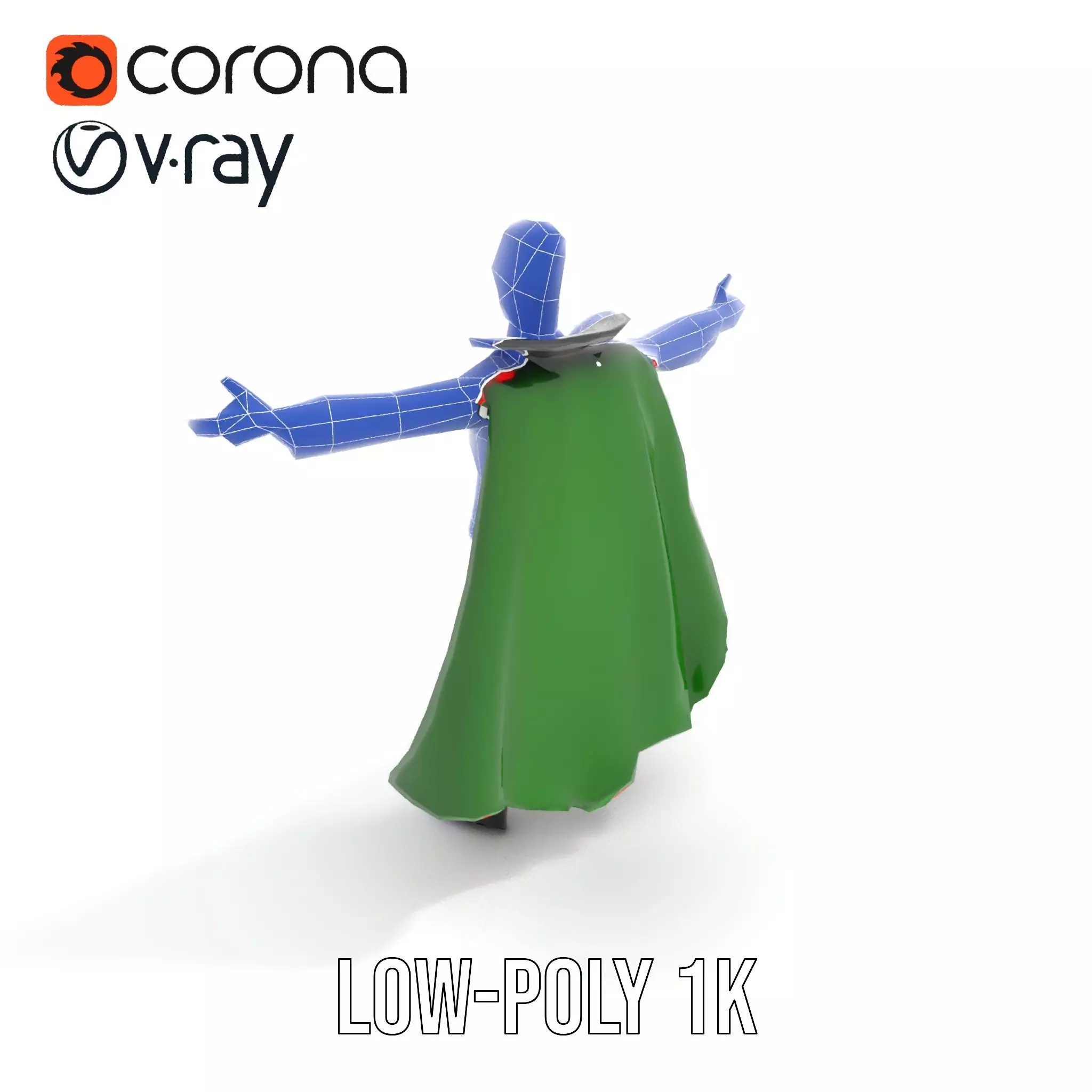 Vampire Character in Red Suit Model Pack Low-poly 3D model_11